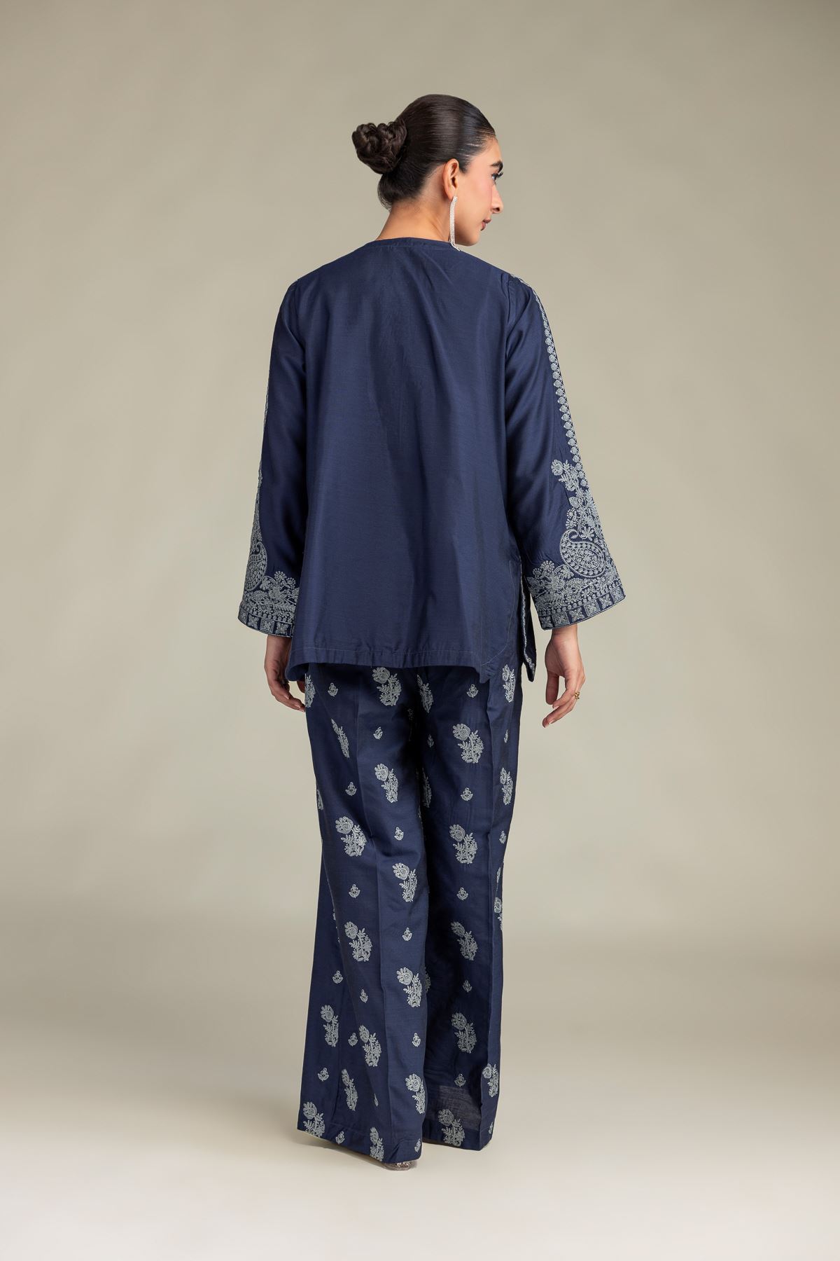 Printed Raw Silk Silk Floral Kurta - 1-26-244-A-D1-VG