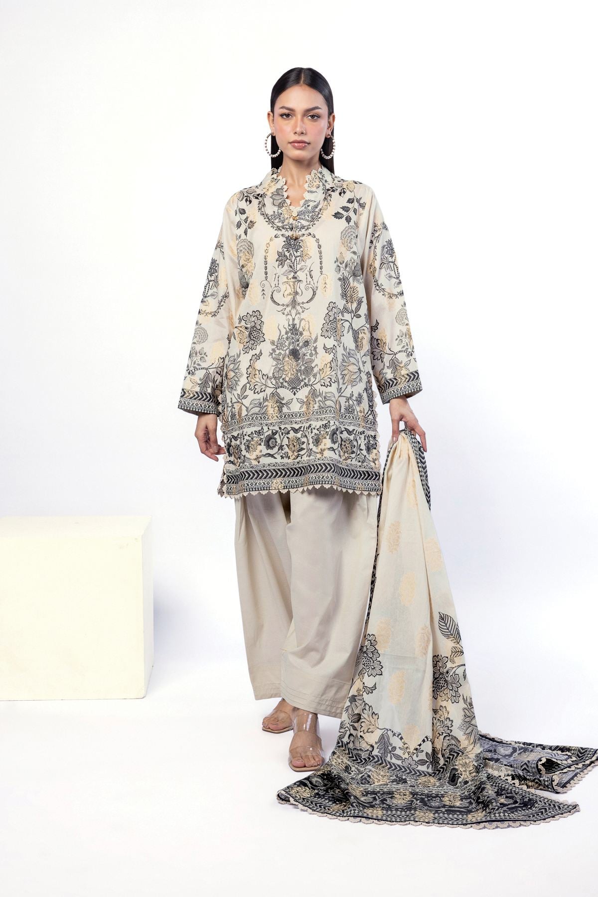 Printed Jacquard Fabrics 3 Piece - A33-26-108FI-VG