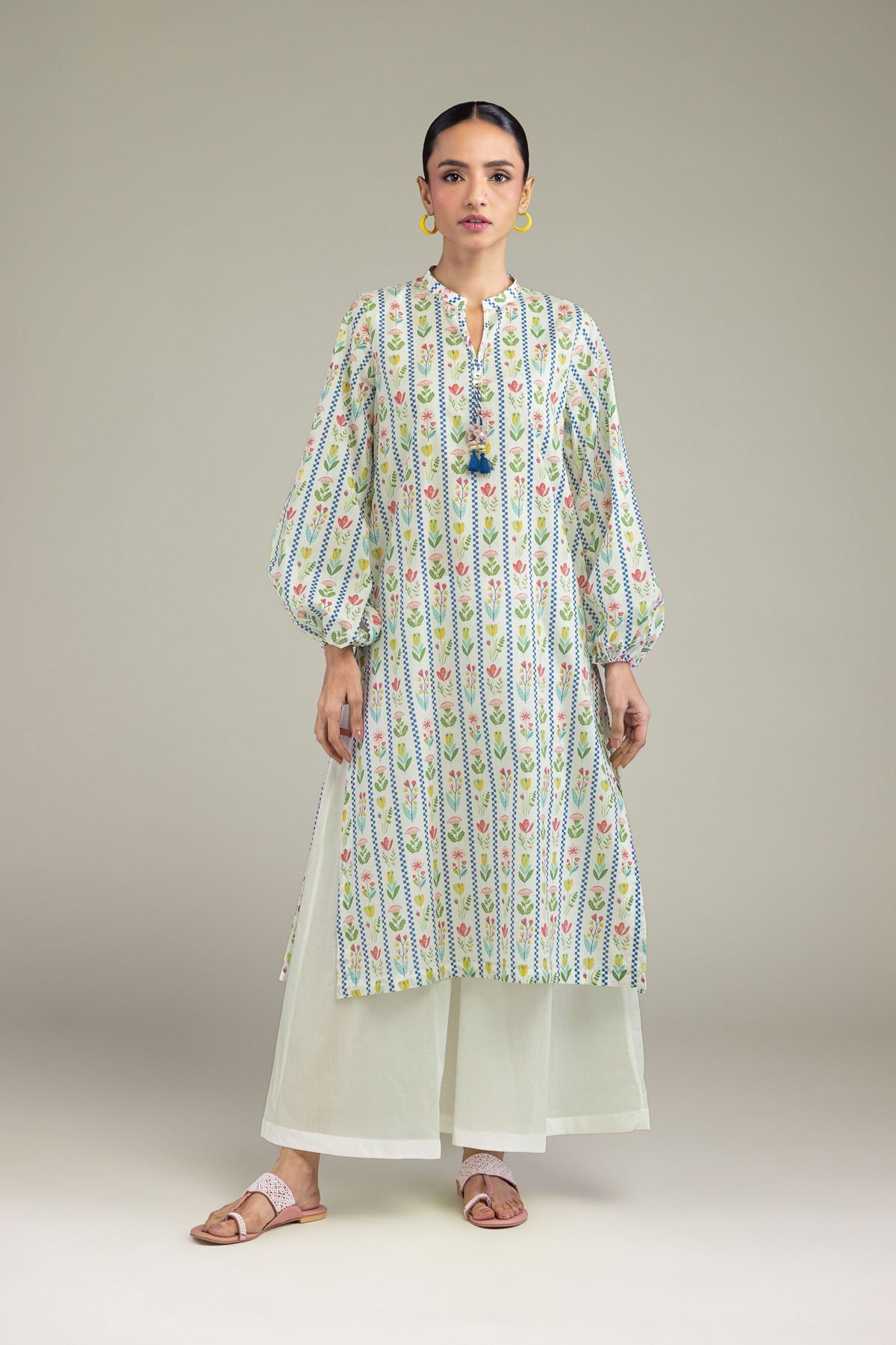 Printed Cambric Solid Spring Pants - 1-26-213-A-F2-VG