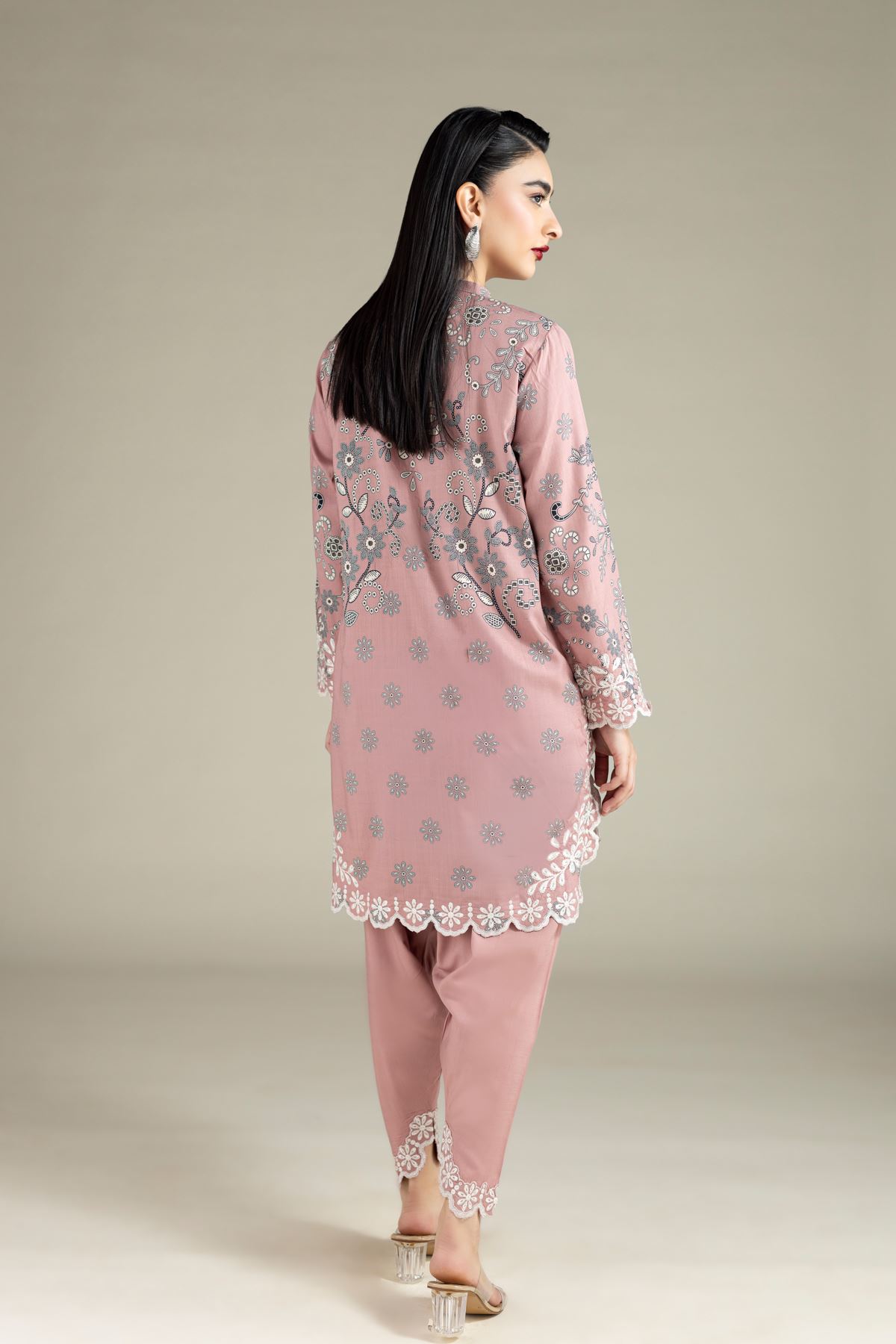 Embroidered Raw Silk Kurta - 25-10-12E3-07TA-VG