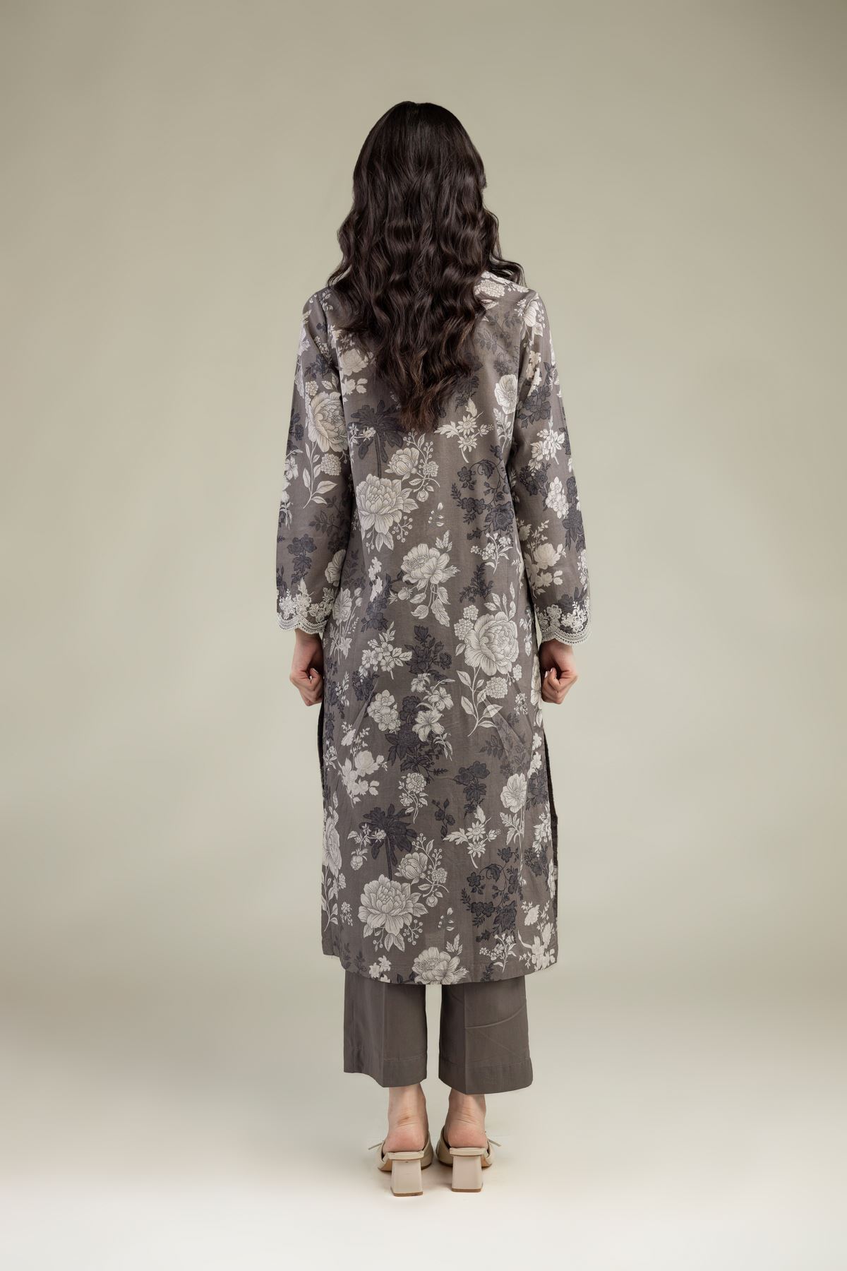 Embroidered Lawn Gray Lawn Kurta - 1-26-102-A-F-VG
