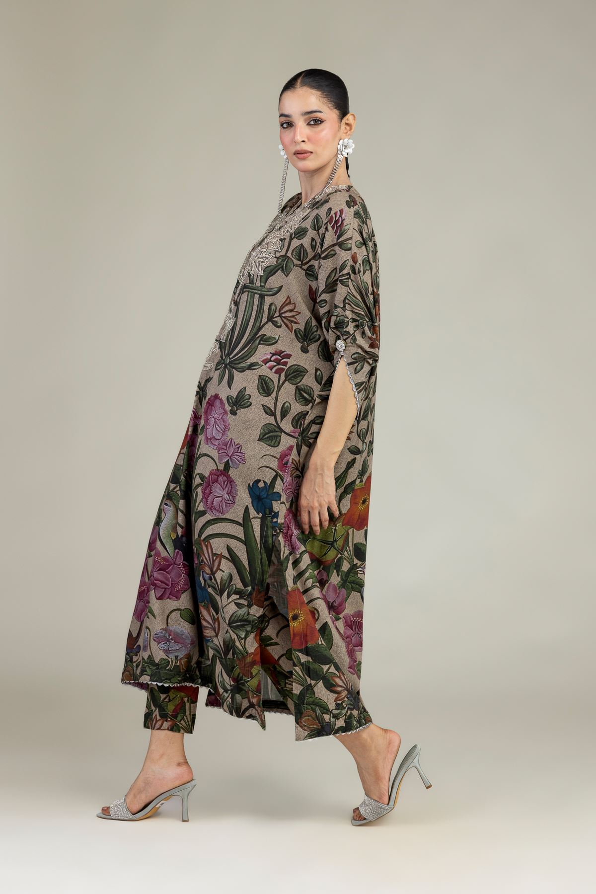 Embroidered Raw Silk Raw Silk Pants - DRSN01B-VG