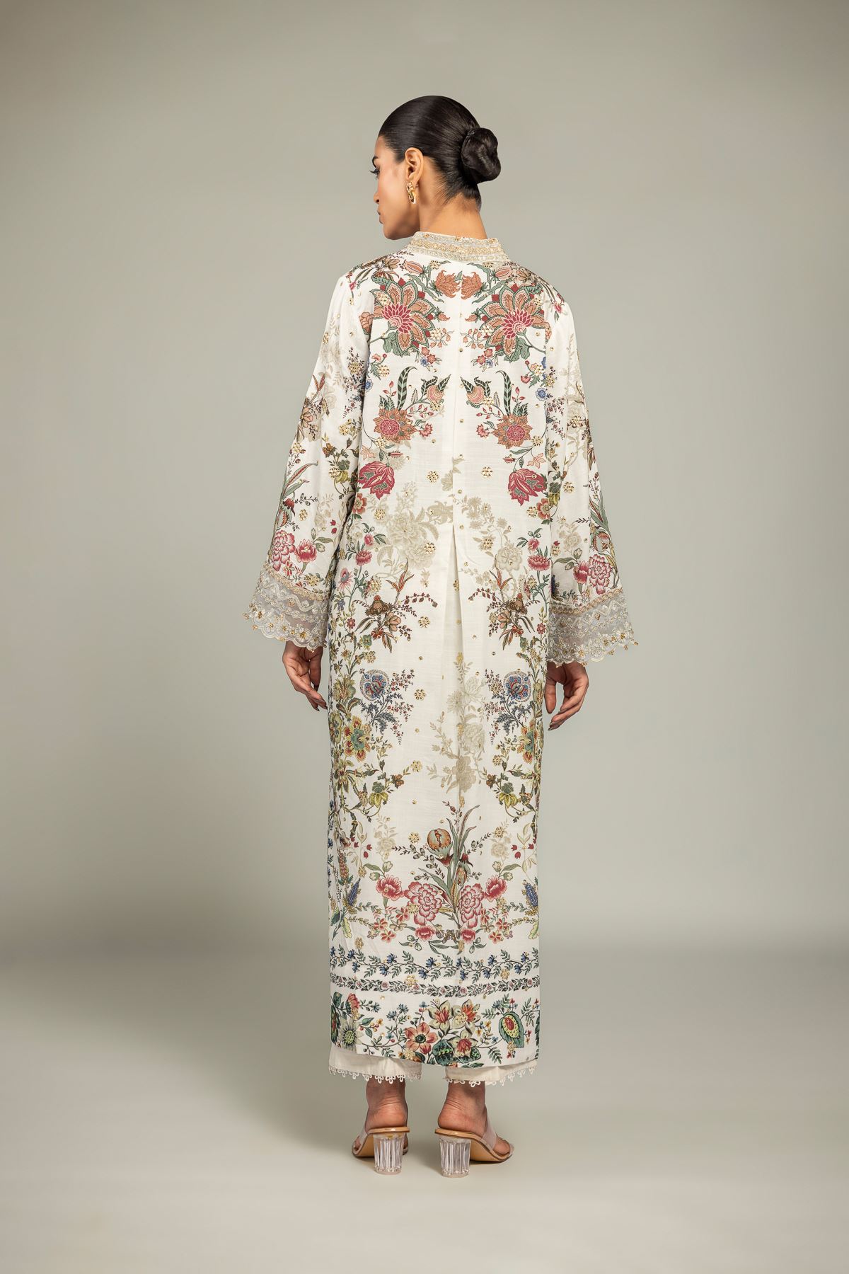 Embroidered Raw Silk 2-Piece Co-ord Set - 8-26-303-A-C1-VG