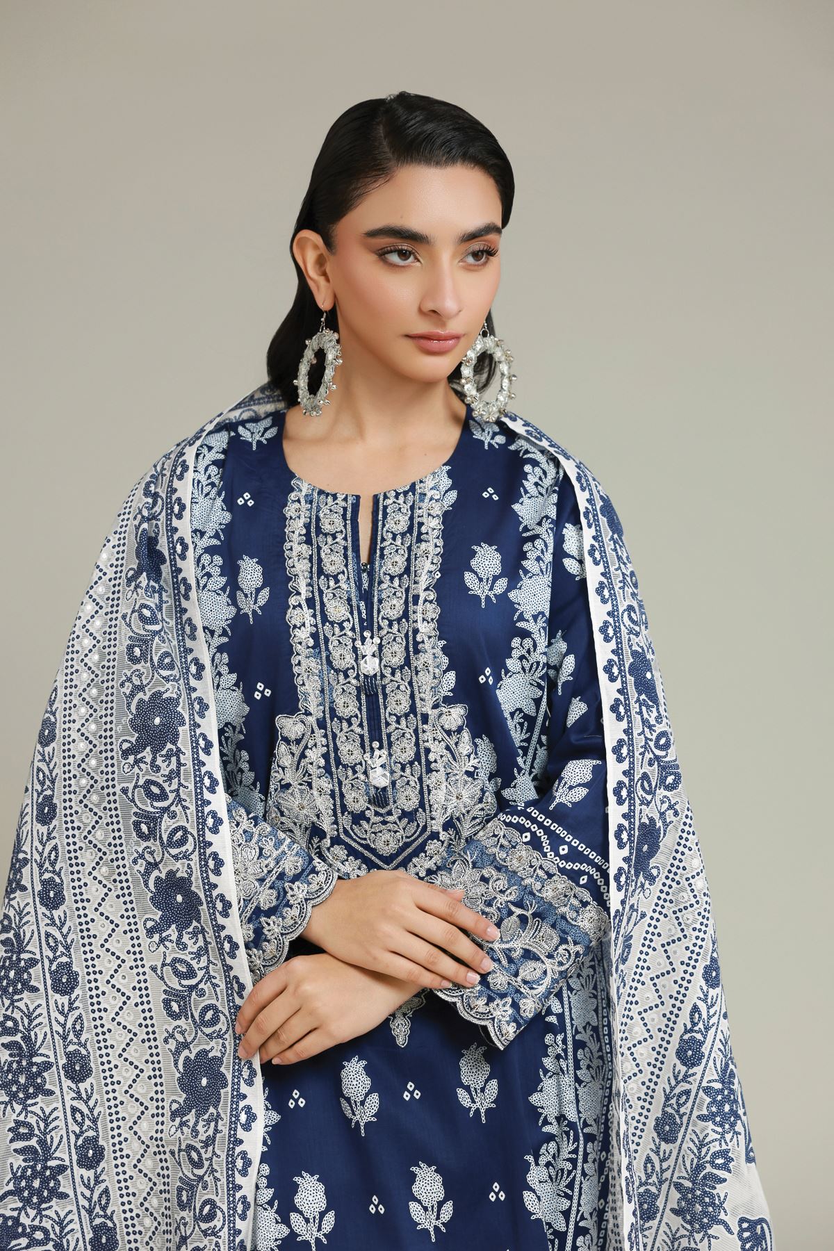 Embroidered Cambric Cambric 3-Piece Set - 26-02-1E13-08TA-VG