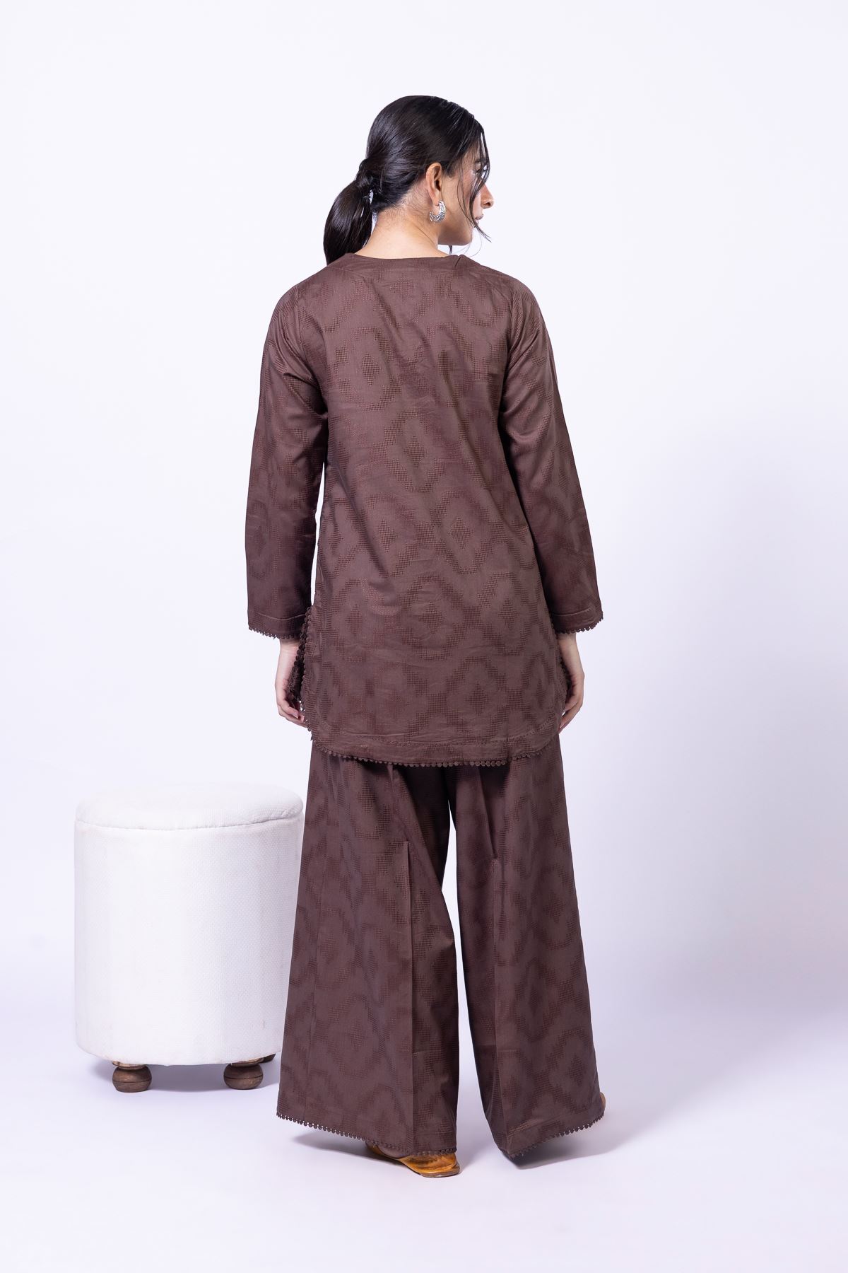 Dyed Jacquard Kurta - OTD4-EX28-04TA-VG