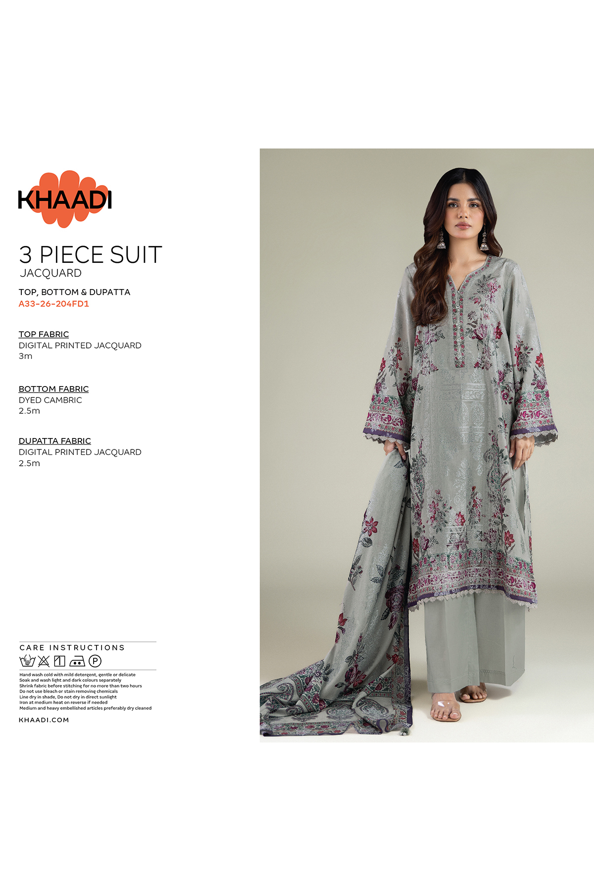 Printed Jacquard Fabrics 3 Piece - T-A33-26-207FD1-VG