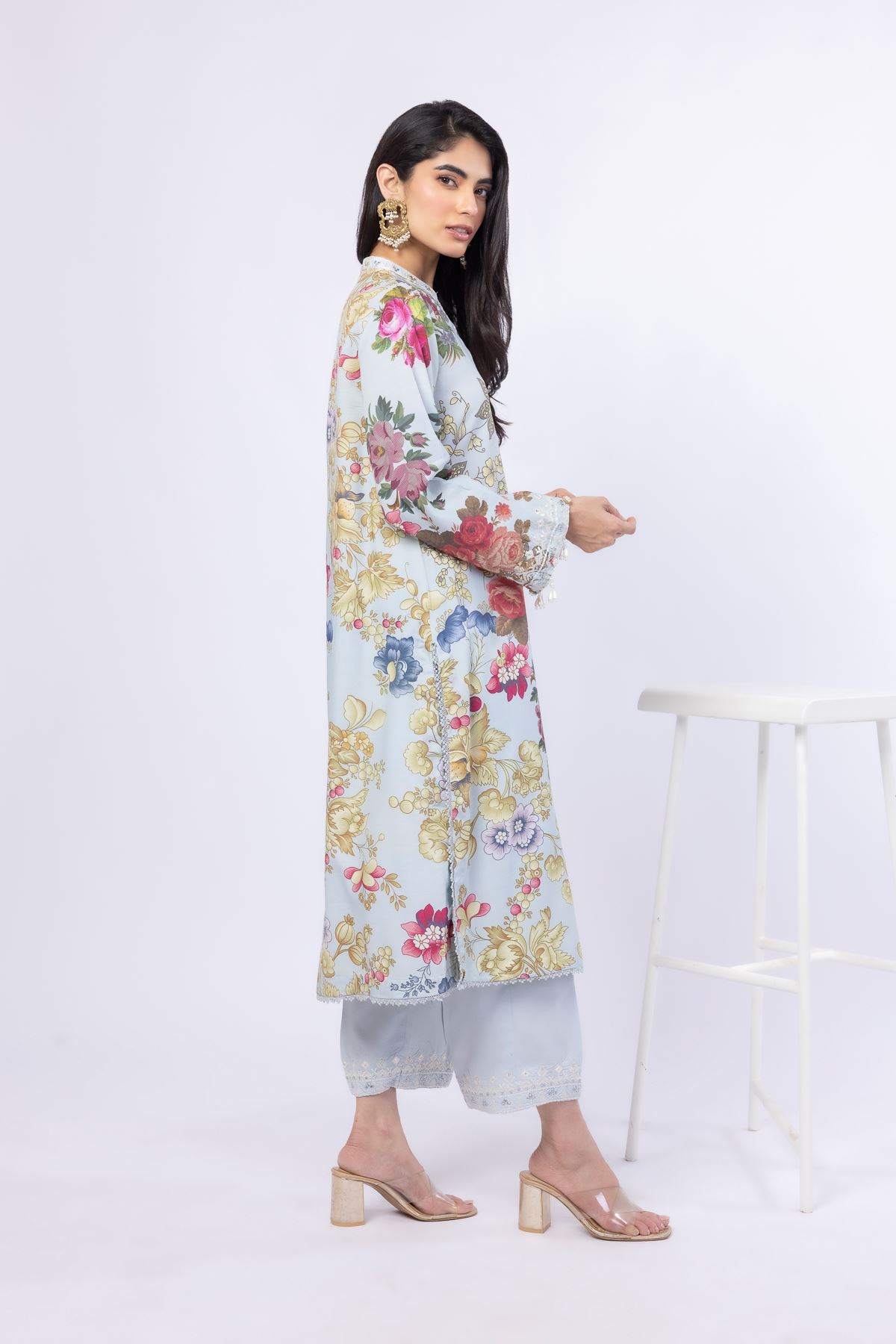 Embroidered Russian Raw Silk Kurta - 25-04E48-07TA-VG