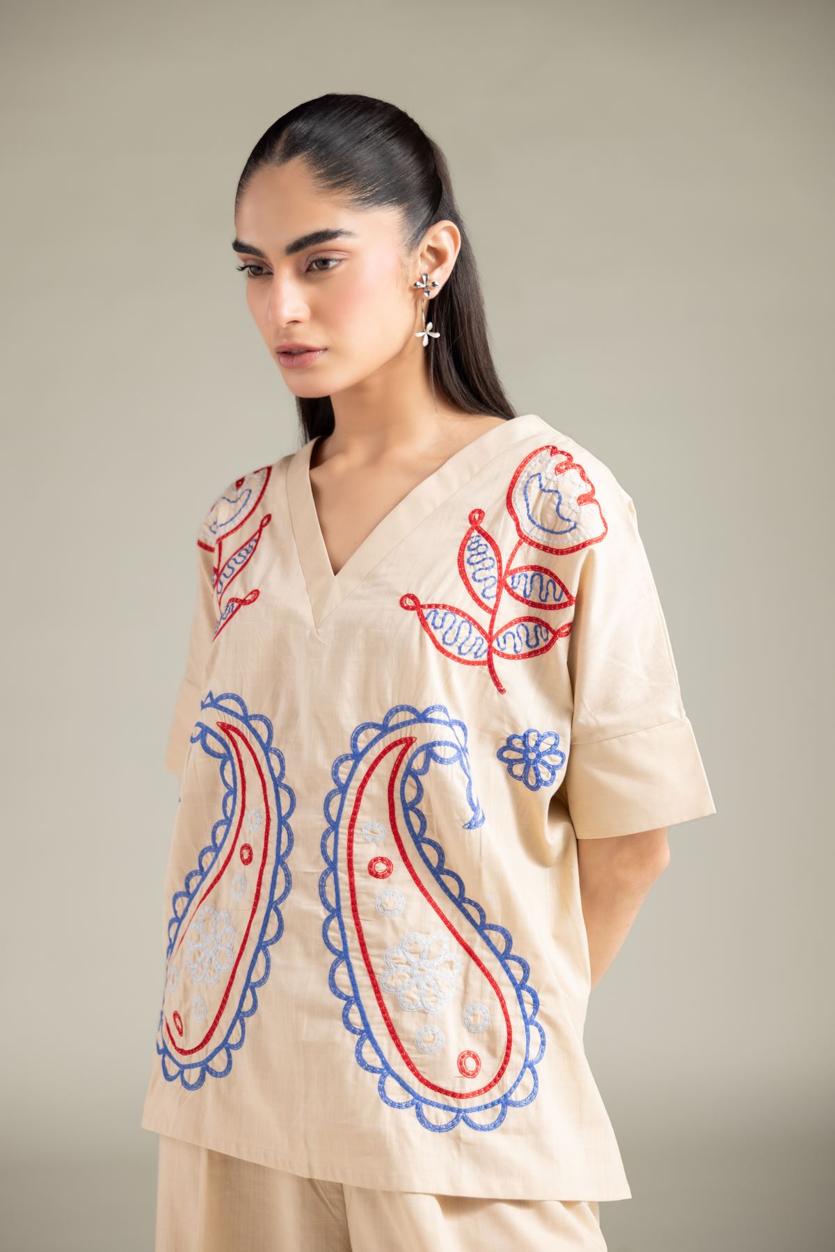 Textured Cotton Shirt - 6-26-102-A-F-VG