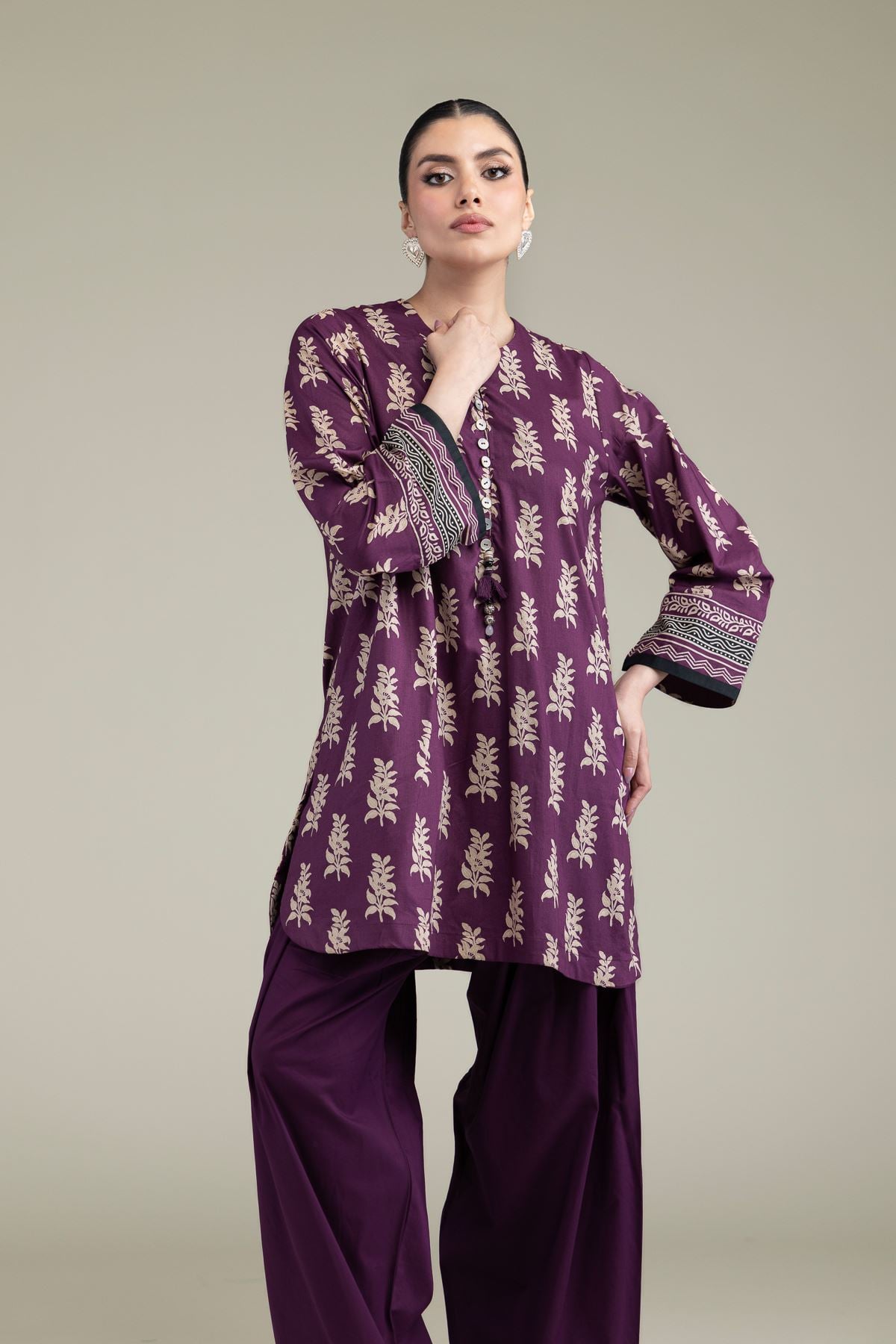 Printed Cambric Short Cambric Kurta - 1-26-238-A-J1-VG