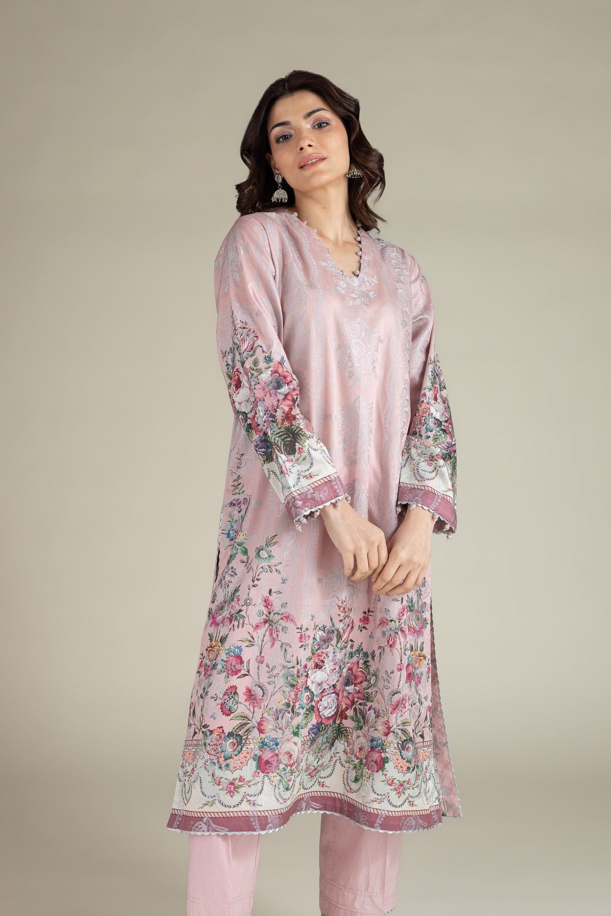 Printed Jacquard Fabrics 2 Piece | Top and Bottom - A113-26-106EC2-VG