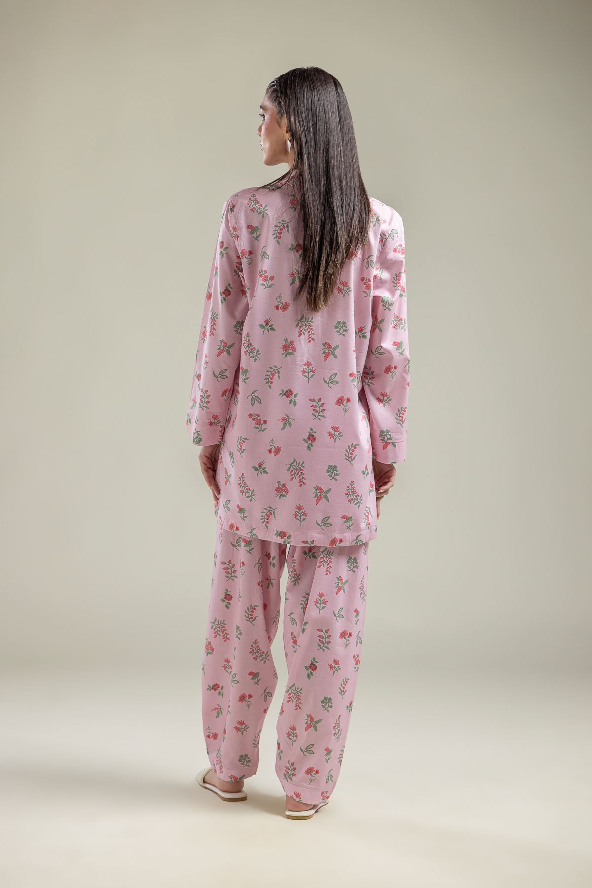 Printed Cotton Viscose Floral Pink Kurta - 1-26-134-A-F-VG