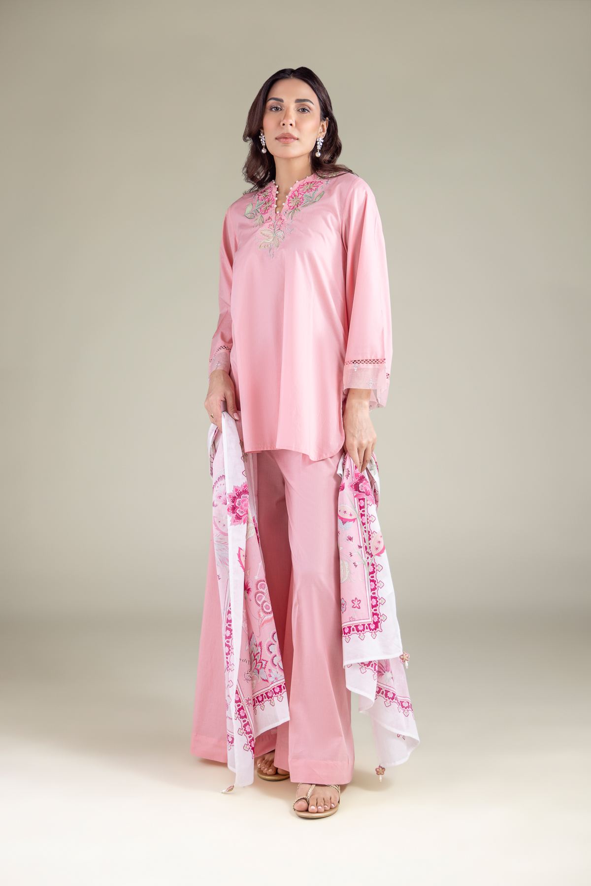 Embroidered Lawn Dupatta - 1-26-127-C-G-VG