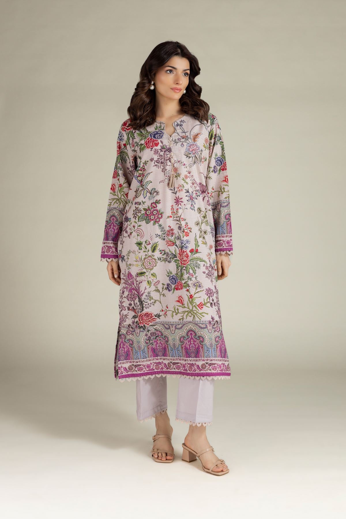 Printed Messuri Dobby Floral 2-Piece Co-ords - T-A113-26-111EE1-VG