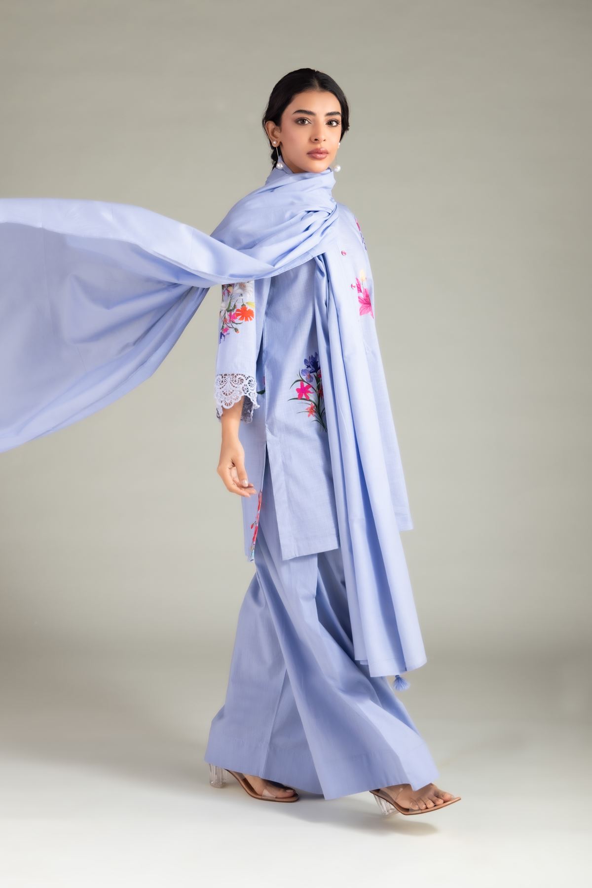 Dyed Textured Lawn Dupatta - 1-26-102-A-F-VG