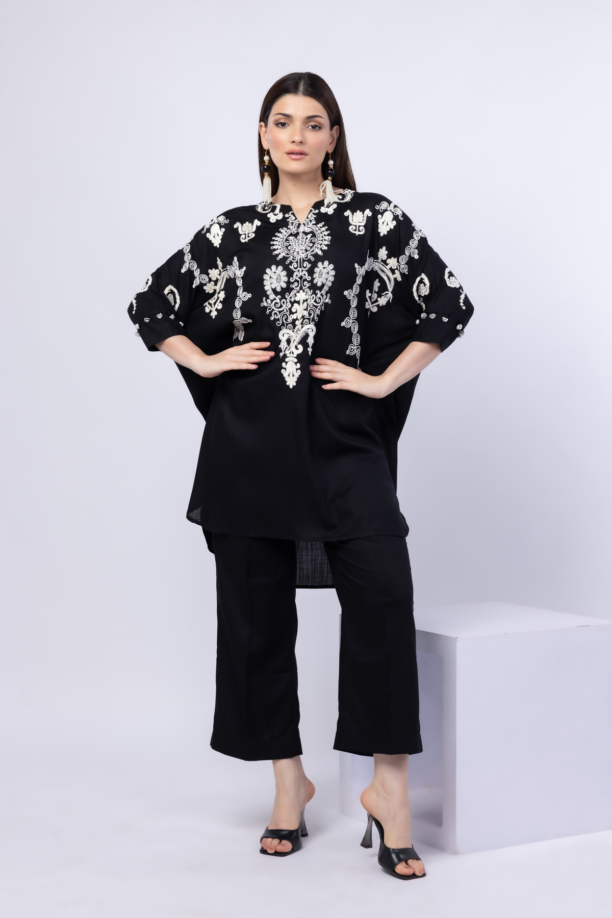 Dyed Crosshatch Raw Silk Shalwar - SB25043A-VG