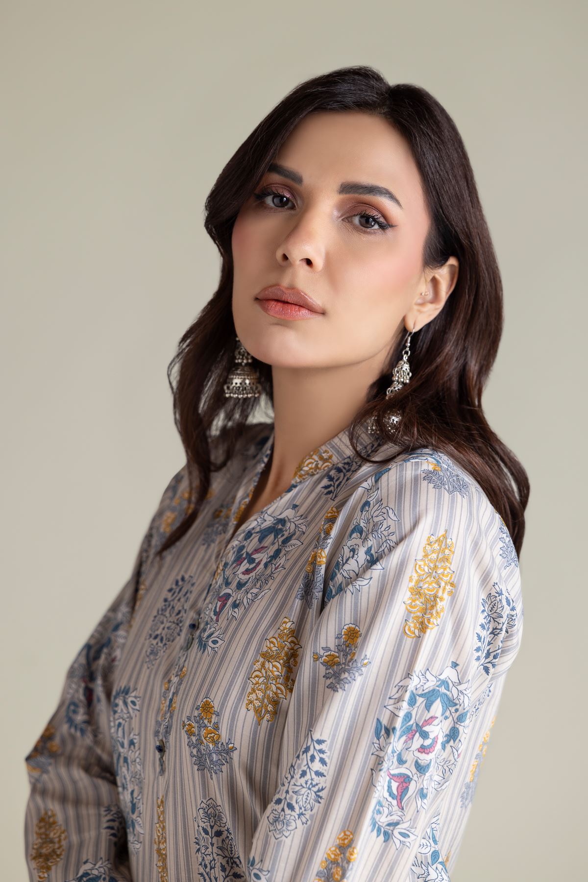 Embroidered Cambric Floral Cambric Kurta - 1-26-204-A-A1-VG