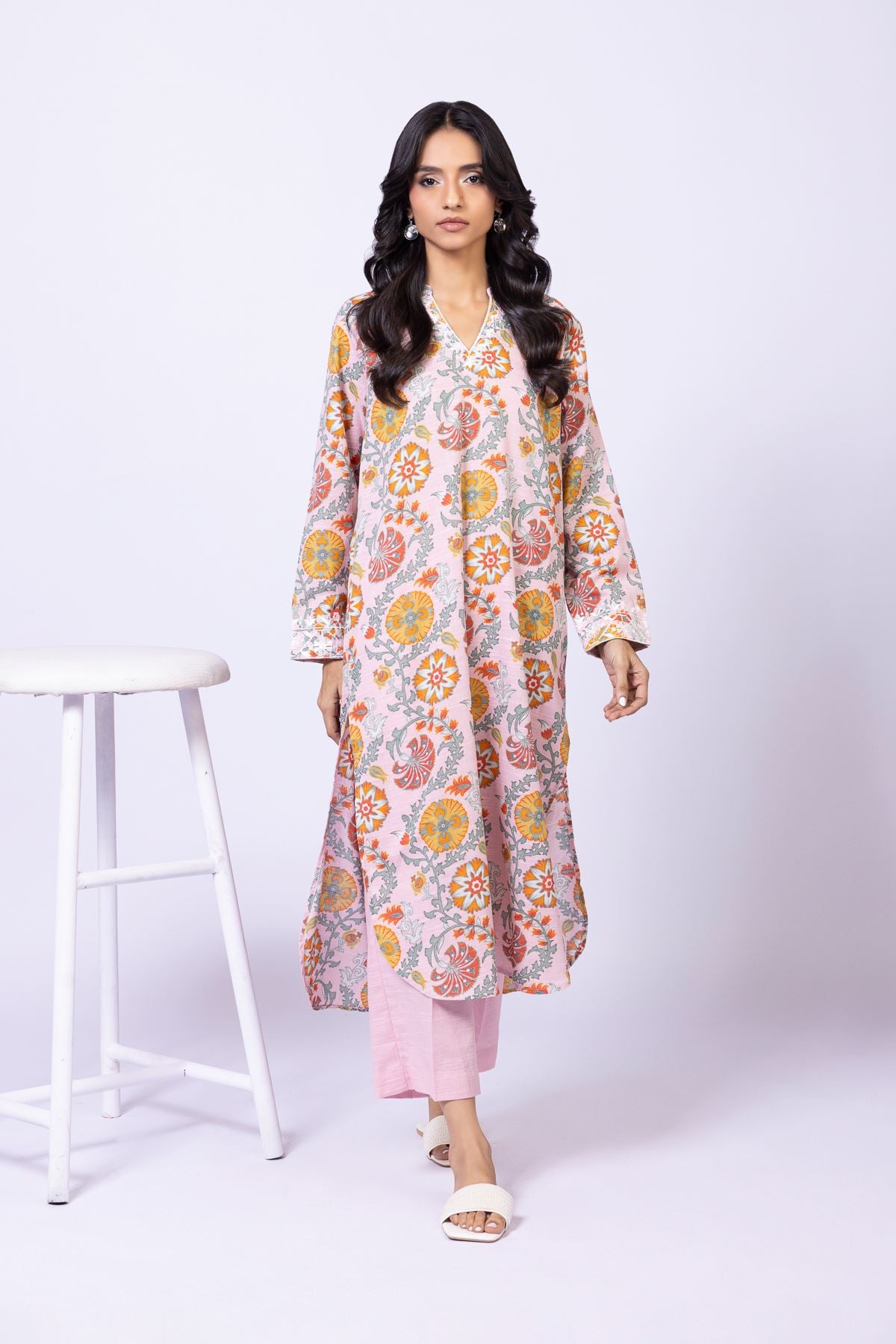 Dyed Khaddar Pants - 25-10-11E1-07TA-VG