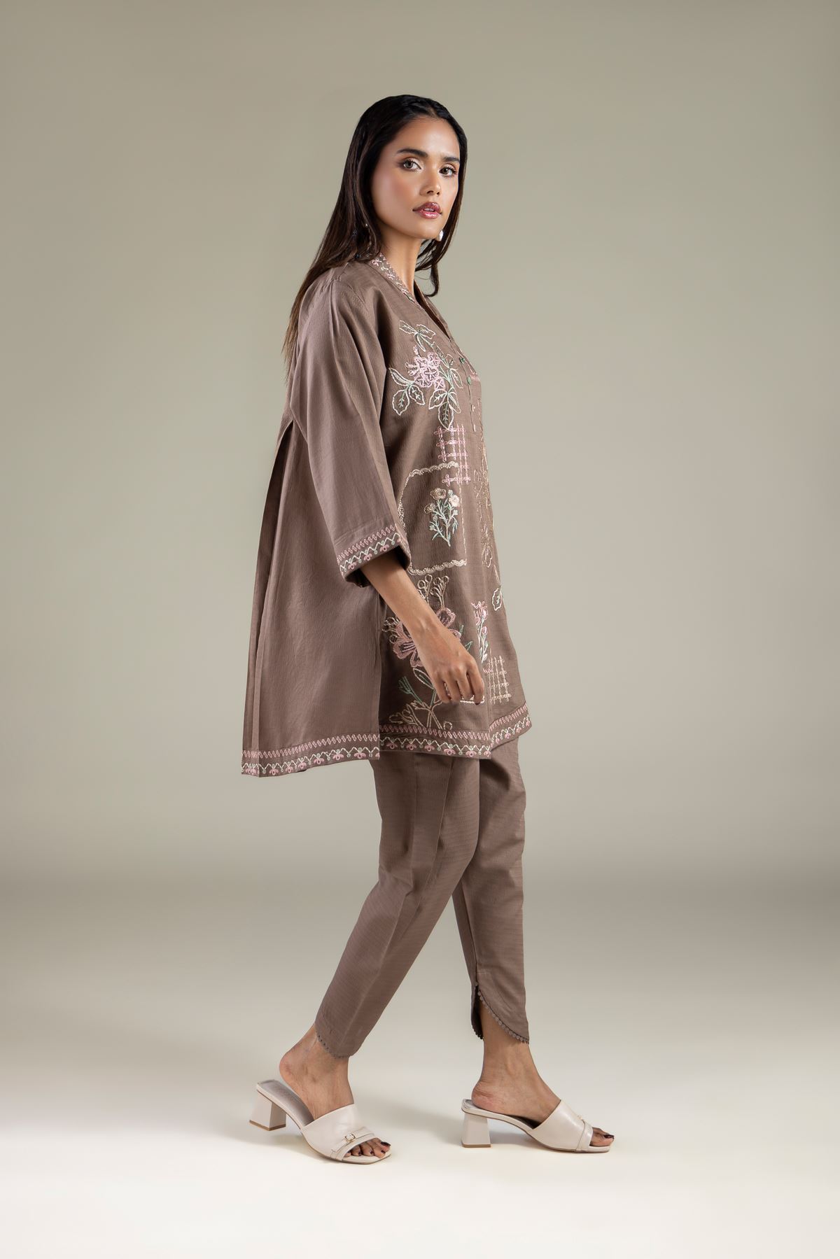 Embroidered Cotton Dobby Solid Shalwar - 1-26-127-A-E-VG