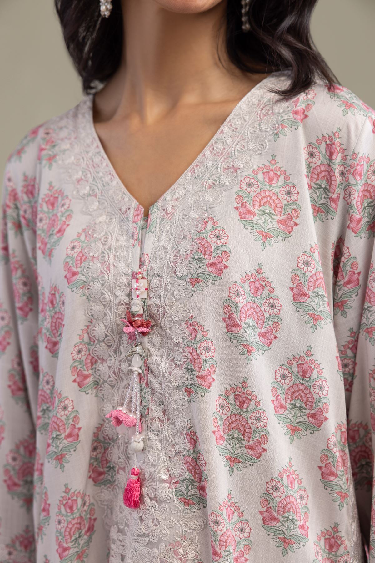 Embroidered Raw Silk Raw Silk Kurta - 1-26-301-B-I1-VG