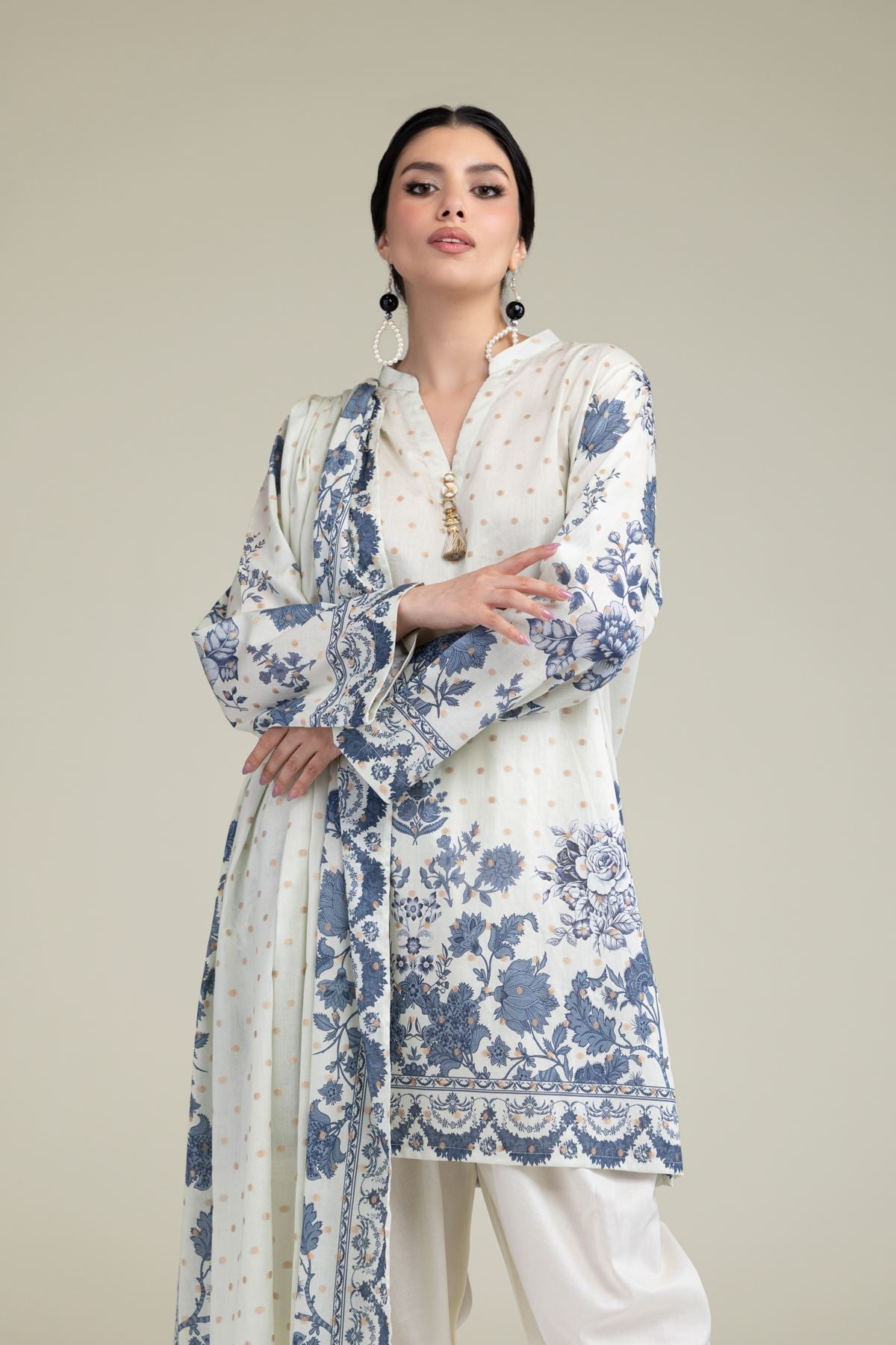 Printed Jacquard 3 Piece Tailored - 1-26-301-B-I1-VG