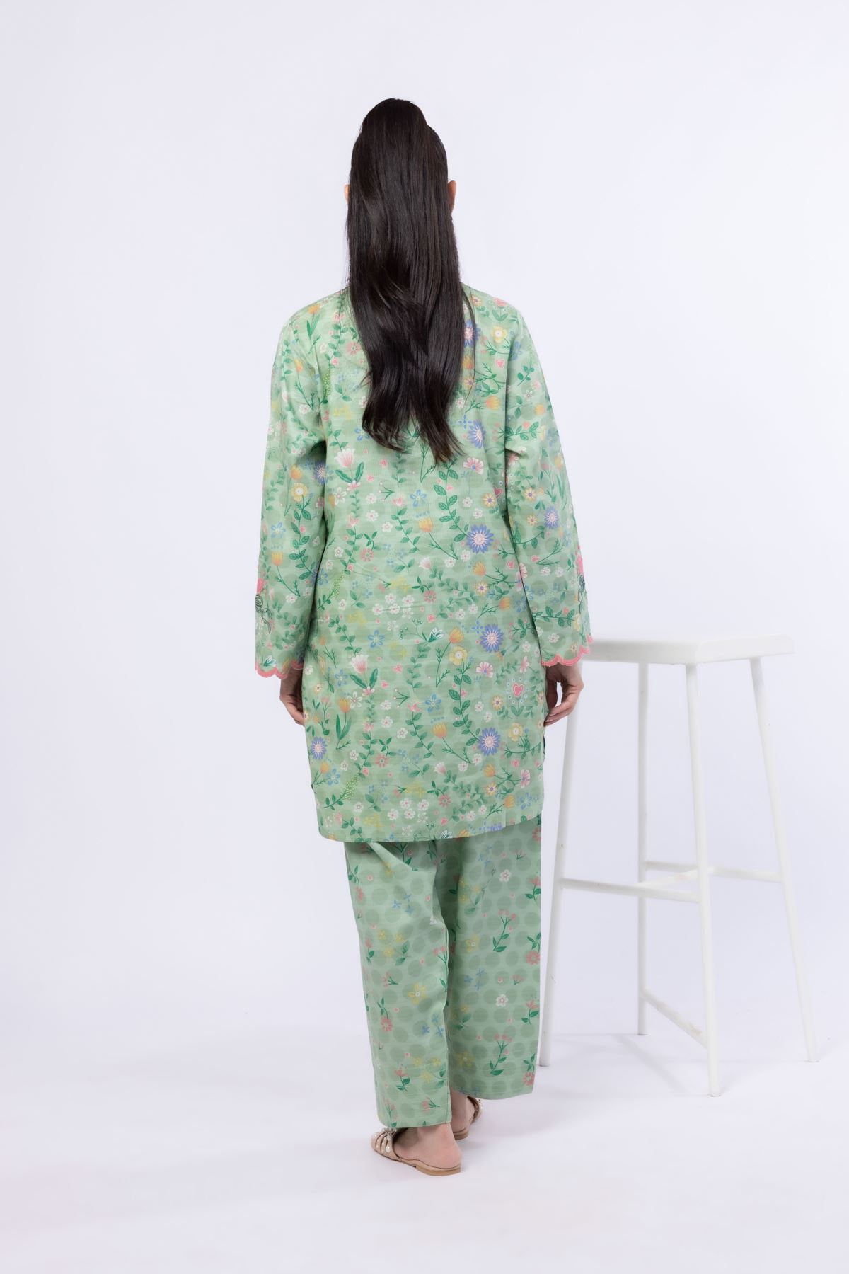 Embroidered Cotton Dobby Kurta - 25-10-12E4-05TA-VG