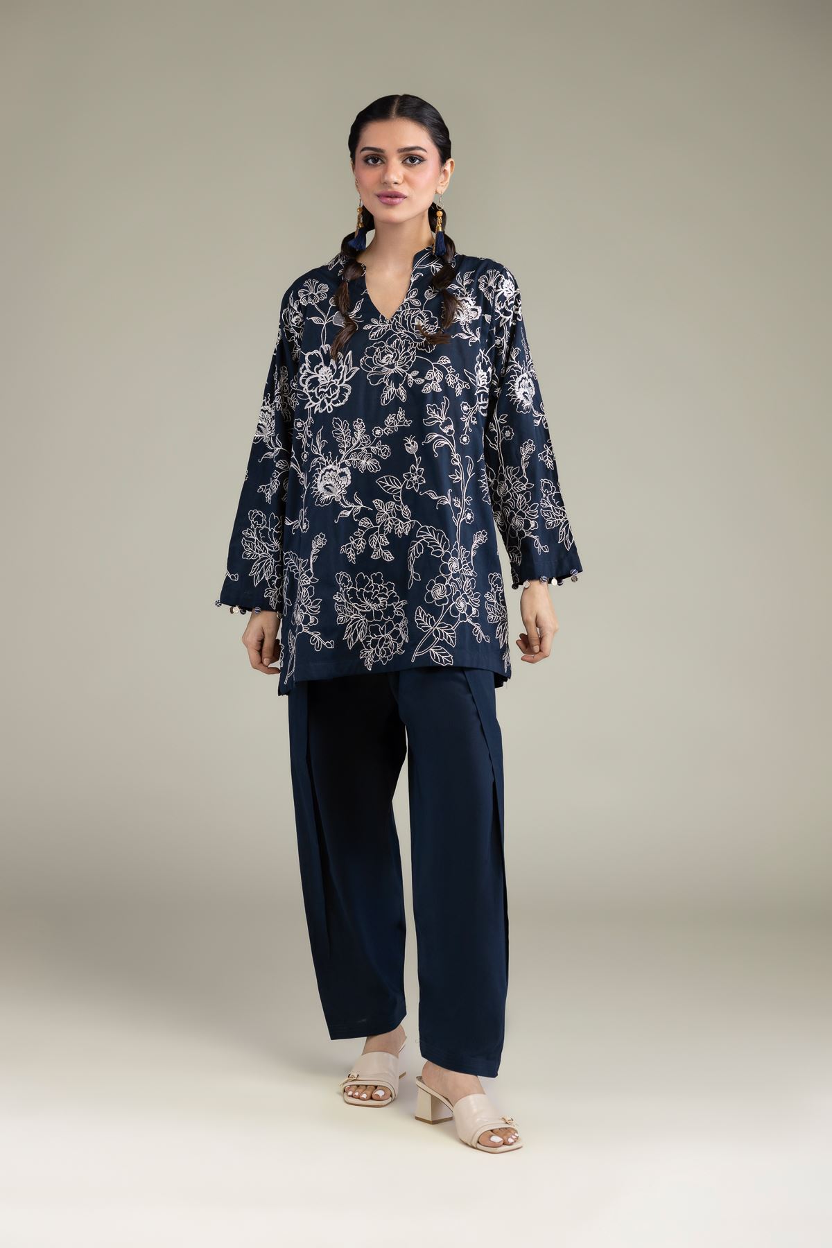 Dyed Cambric Solid Cambric Pants - 25-09-11E14-03TA-VG