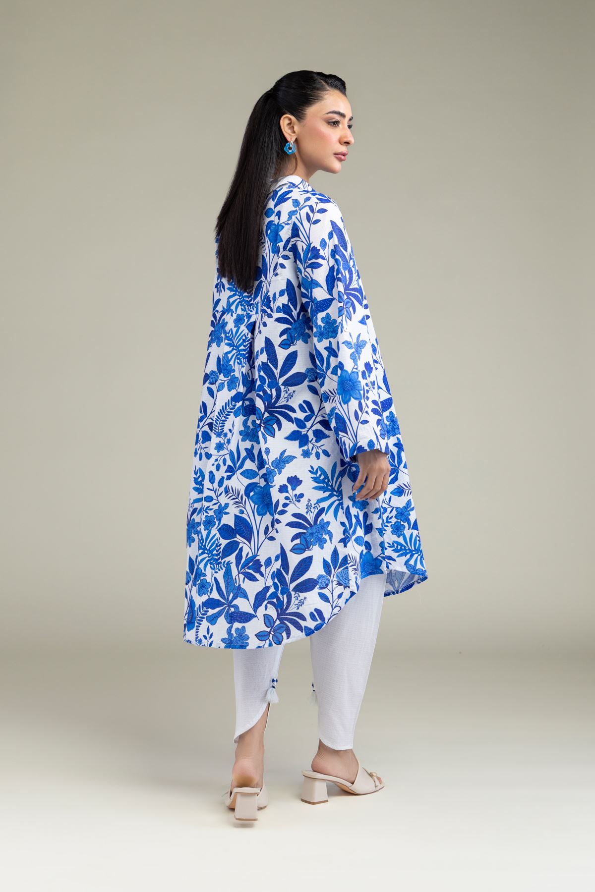 Printed Cotton Dobby Floral Short Kurta - 1-26-202-A-A1-VG