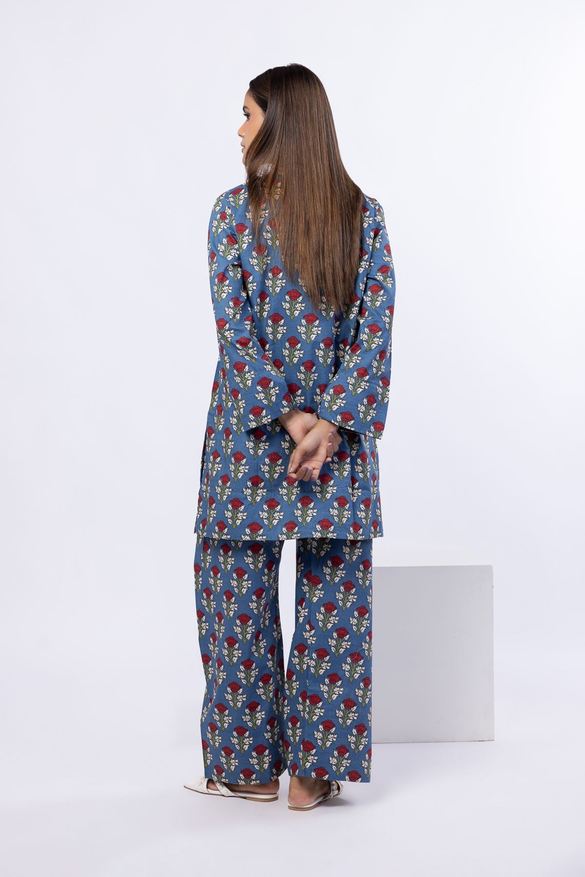Printed Crosshatch Poplin Kurta - 25-09-11E11-10TA-VG