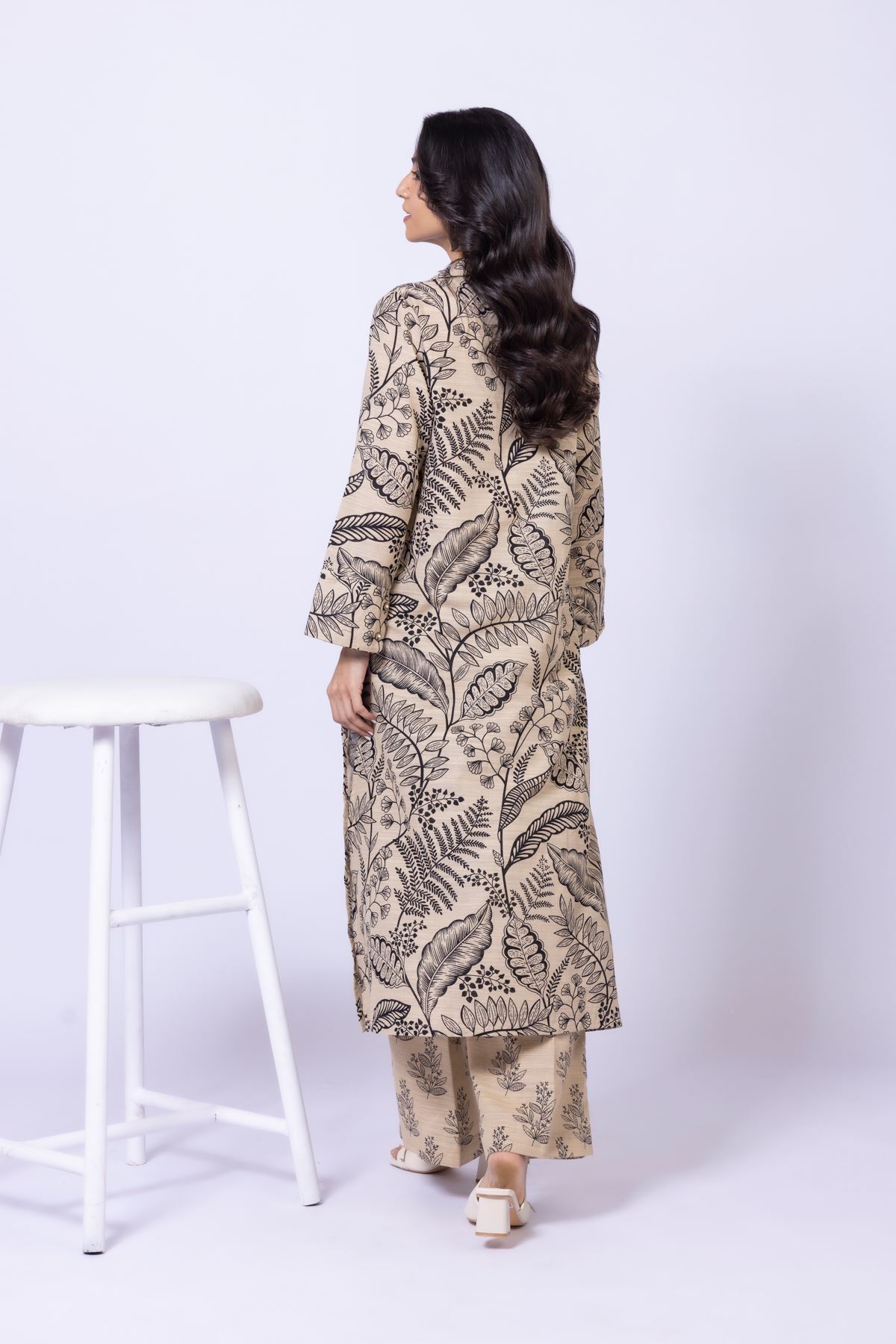 Printed Textured Cotton Kurta - 25-10-11E6-08TA-VG