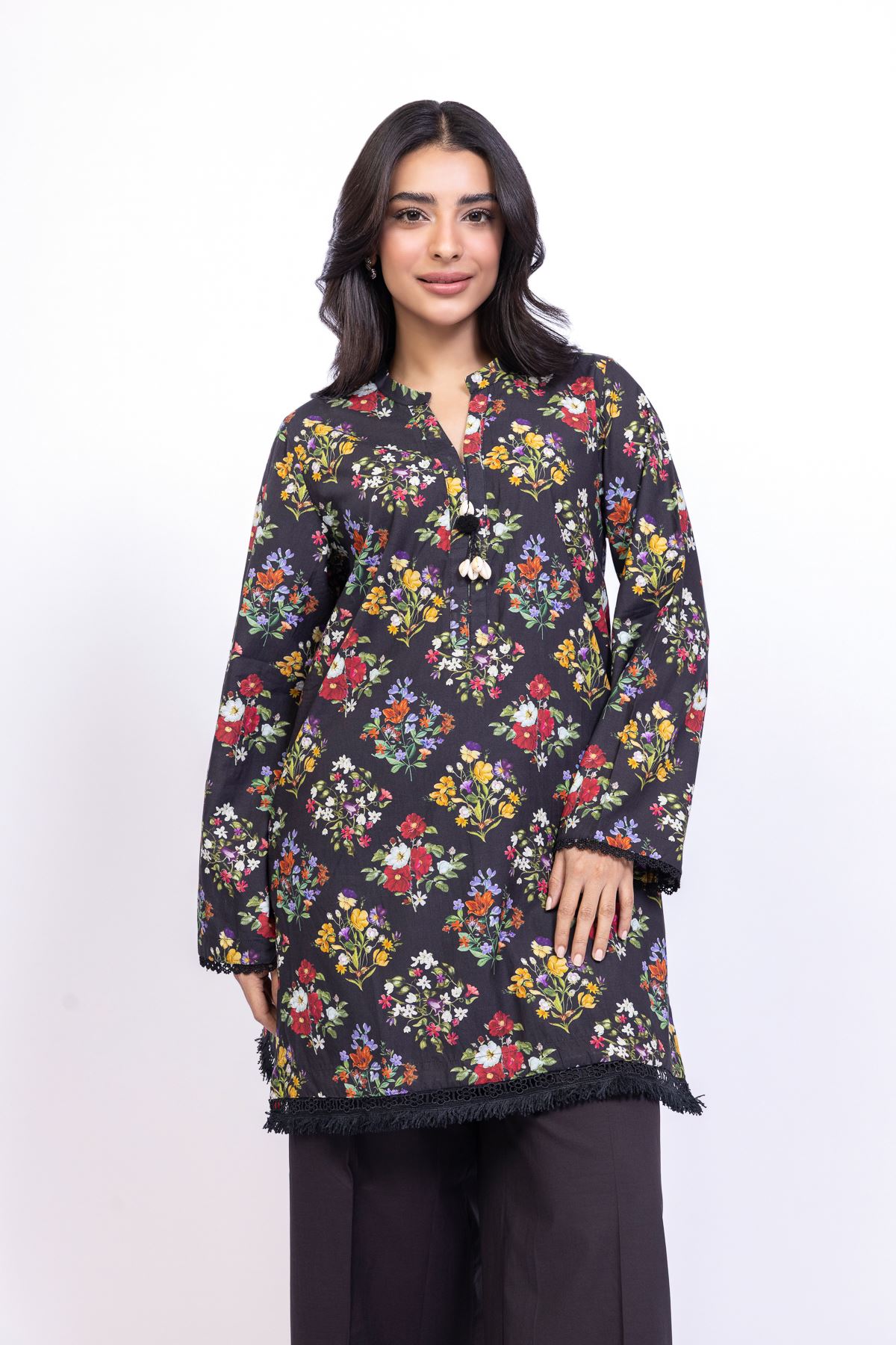 Printed Cotton Viscose Kurta - 25-09-11E3-07TA-VG