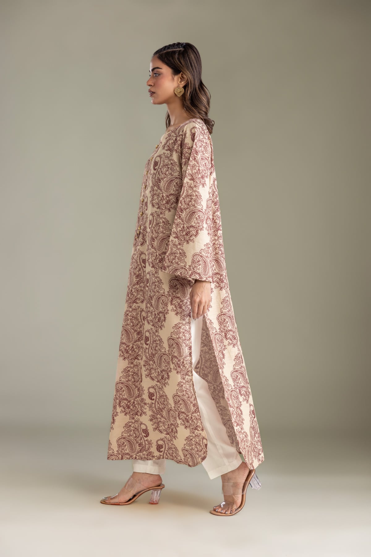 Printed Light Khaddar Tailored 1 Piece - 2-26-202-A-D-VG
