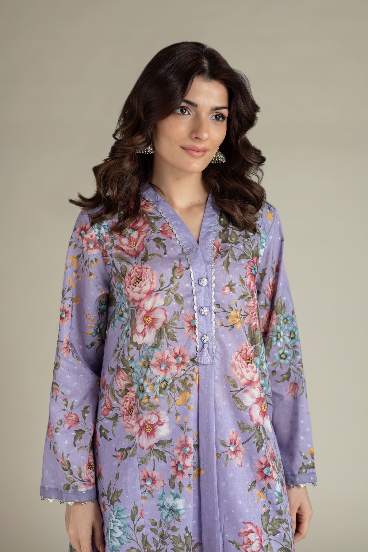 Printed Jacquard Fabrics 2 Piece | Top and Bottom - 1001944755