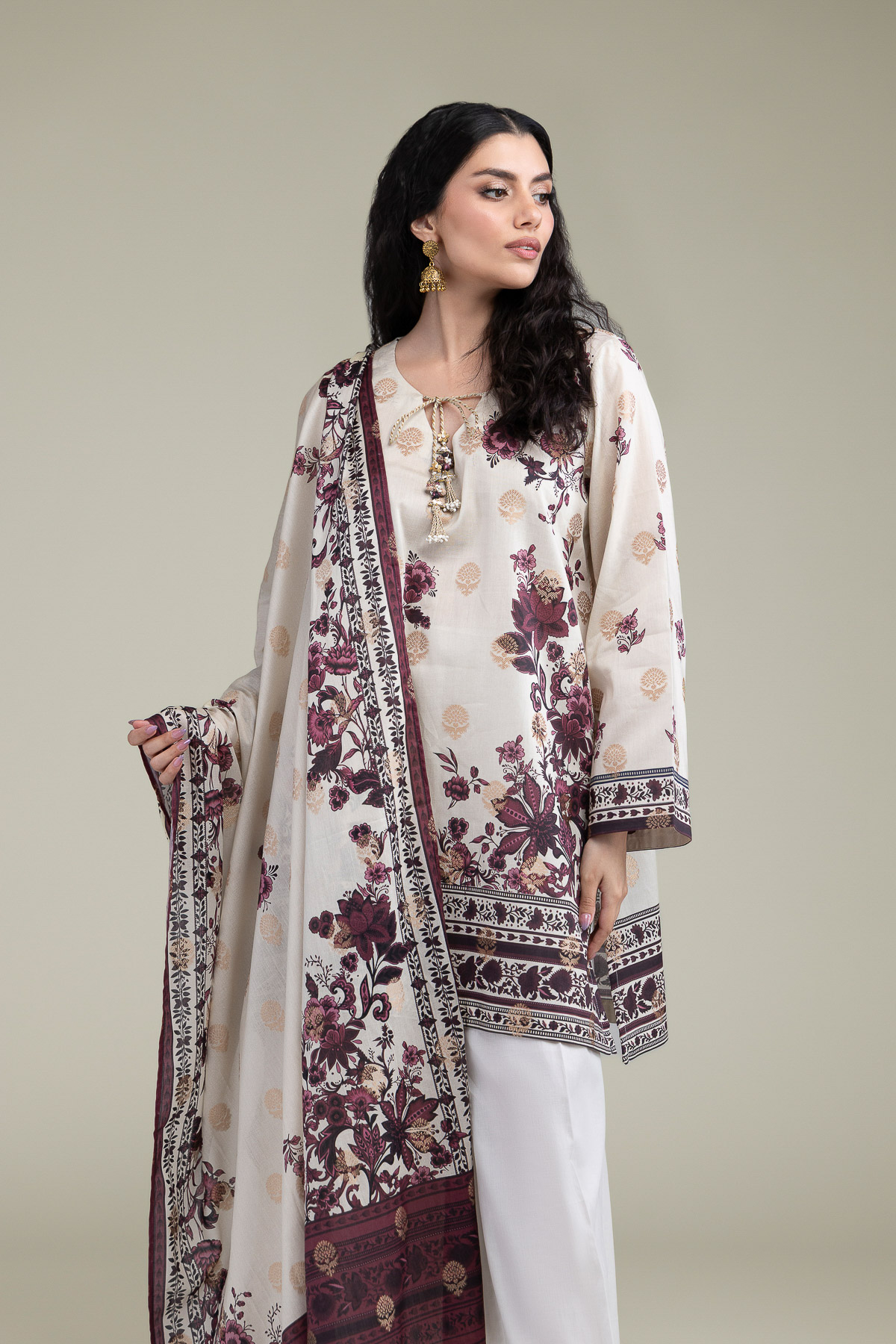 Printed Jacquard Fabrics 3 Piece - T-A33-26-207FD1-VG