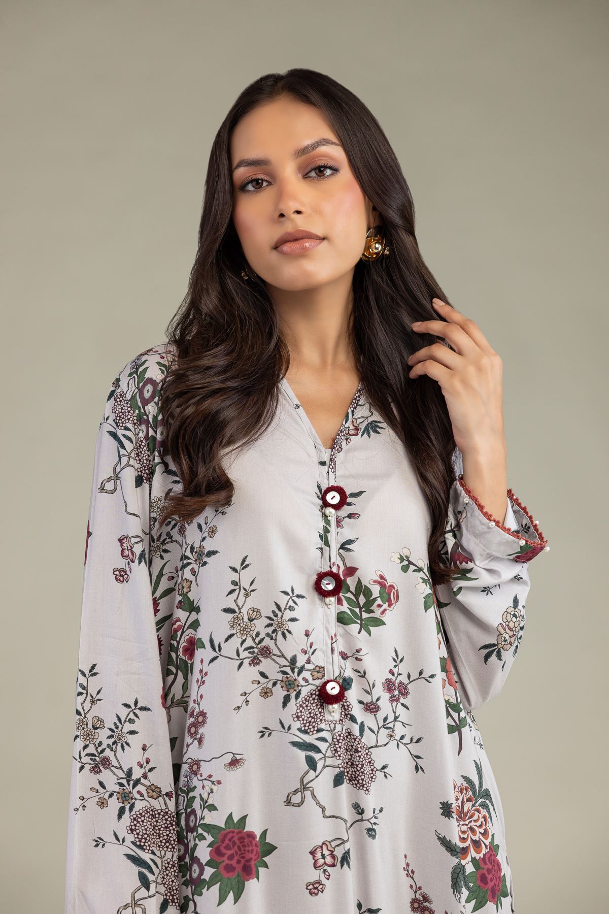 Printed Viscose Long Printed Kurta - 1-26-239-B-H2-VG
