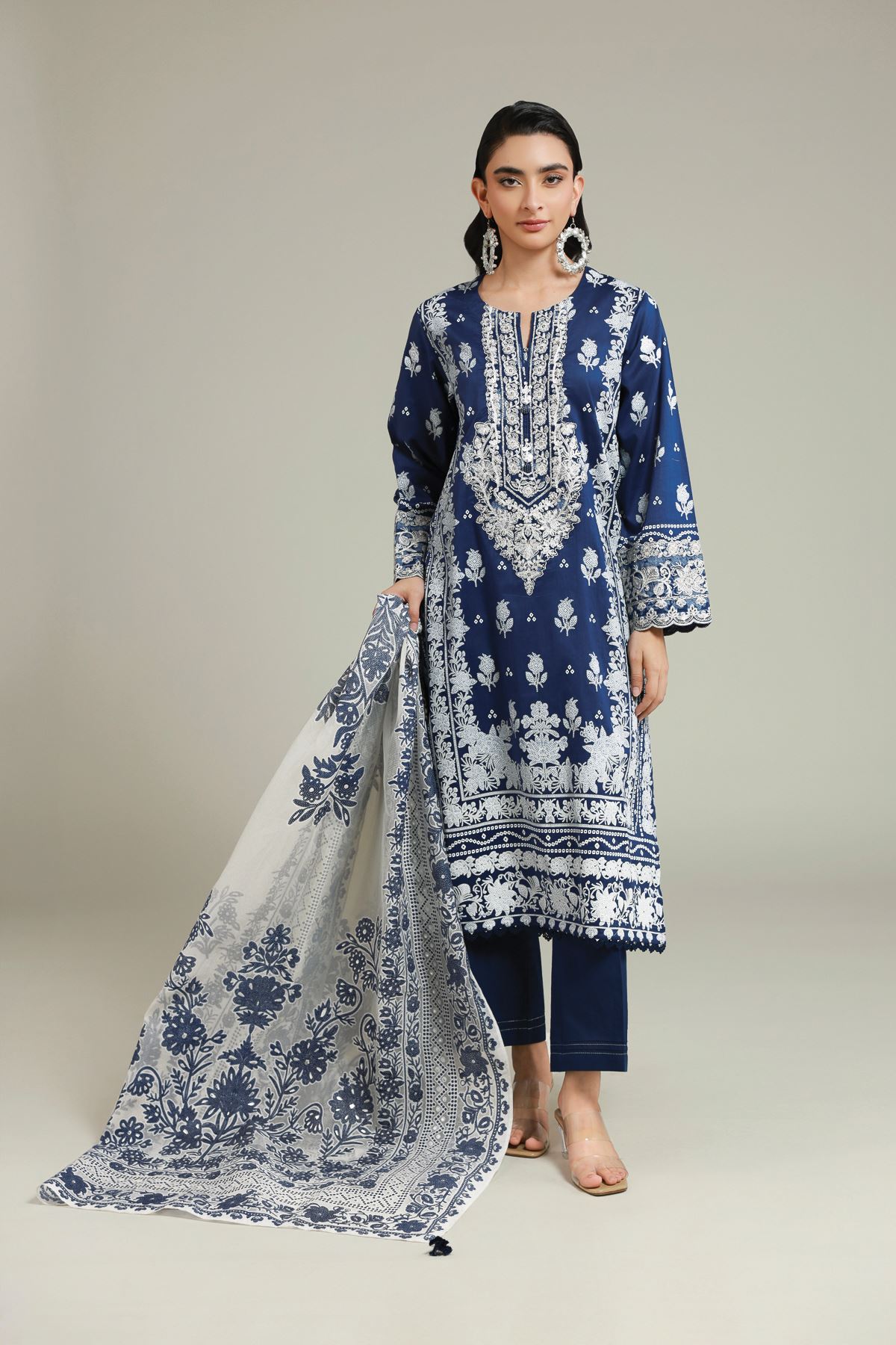 Embroidered Cambric Cambric 3-Piece Set - 26-02-1E13-08TA-VG