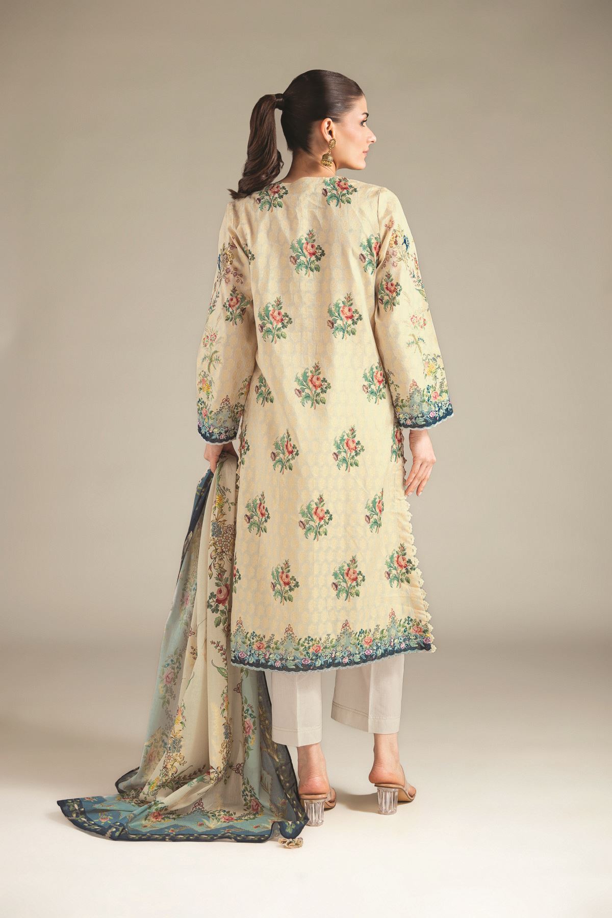 Embroidered Jacquard Fabrics 3 Piece - A22-26-204FC1-VG