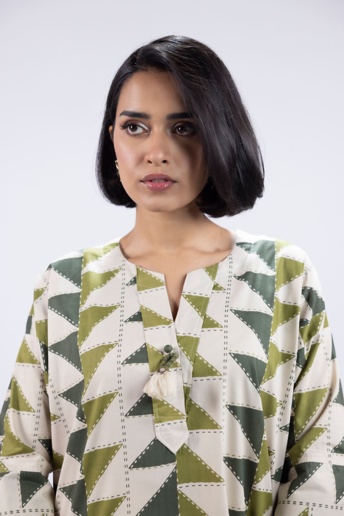 Printed Cambric Kurta - ST25086A-VG