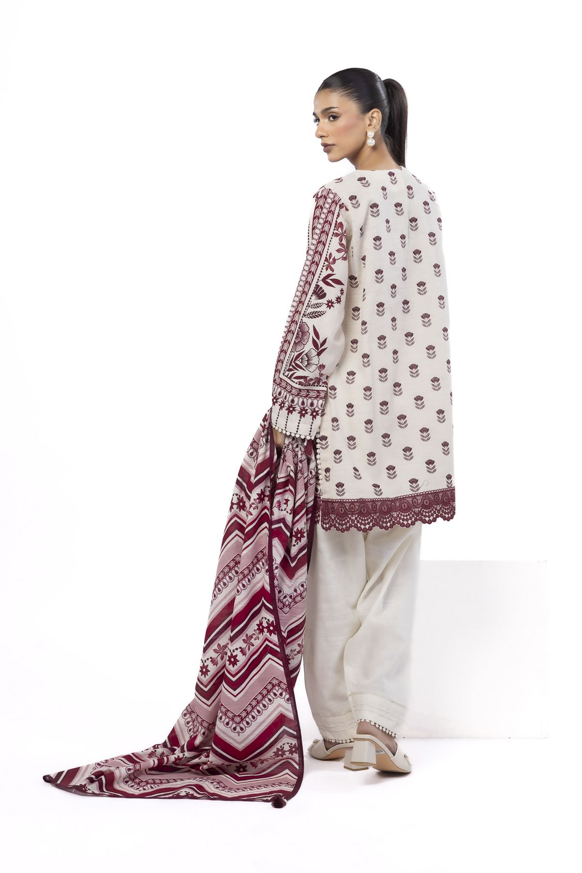 Embroidered Khaddar Tailored 3 Piece - LKN86AST-VG