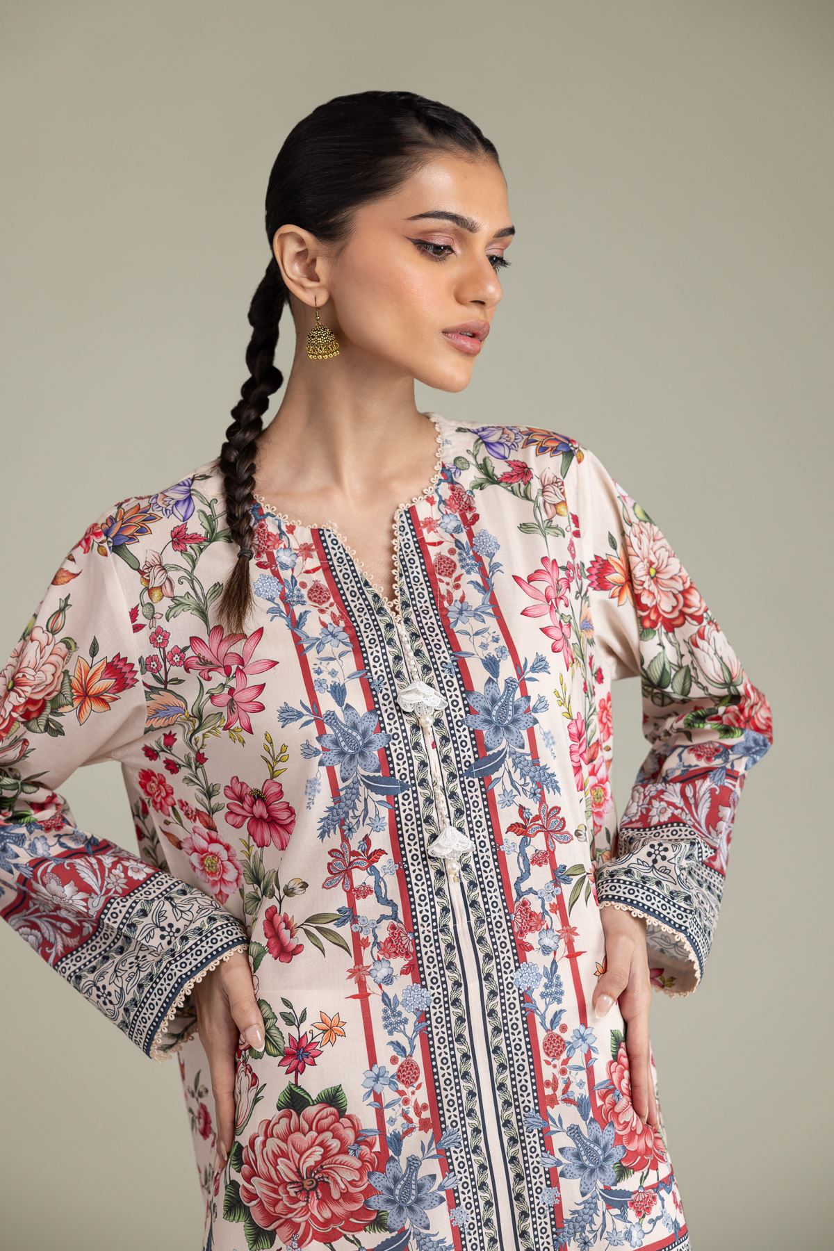 Embroidered Cambric Cambric Tailored 2-Piece - 1-26-102-A-F-VG
