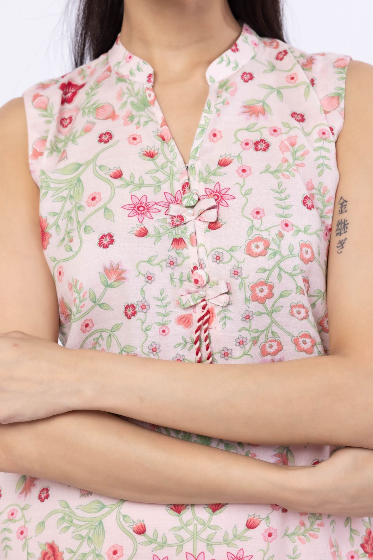 Printed Cotton Dobby Kurta - 1-26-119-A-F-VG