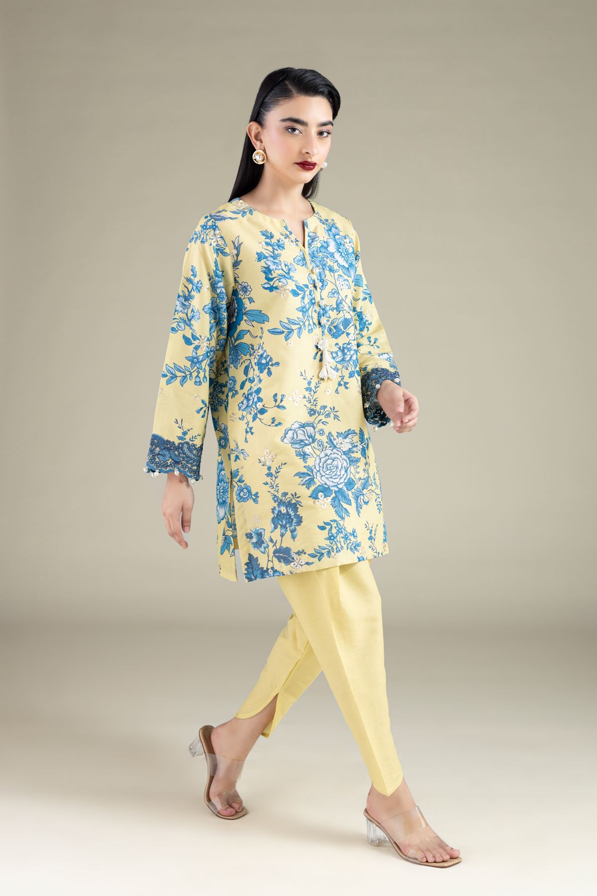 Embroidered Mesuri Kurta - 25-12-12S4-12TA-VG
