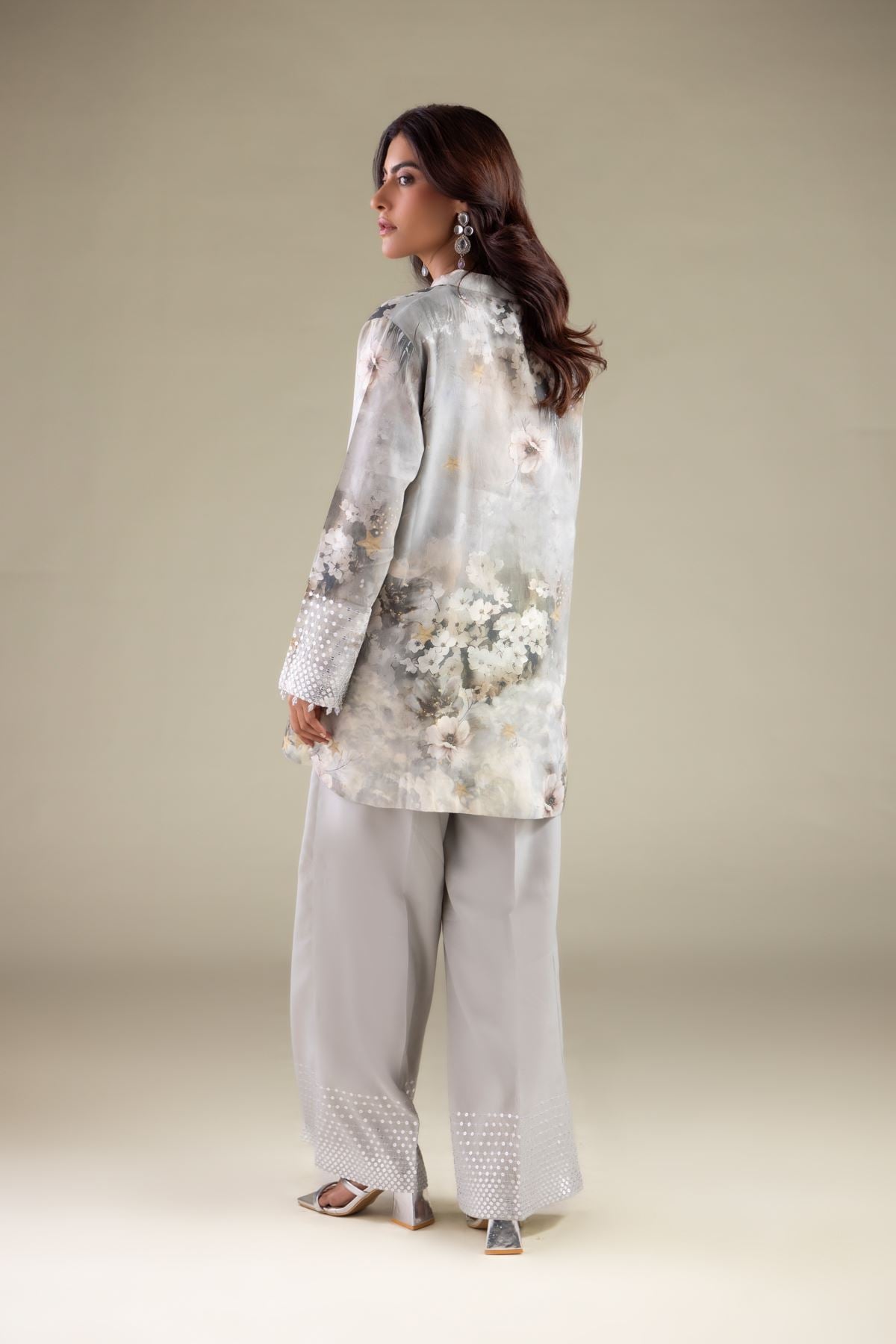 Embroidered Raw Silk Floral Embellished Kurta - 1-26-115-A-B-VG