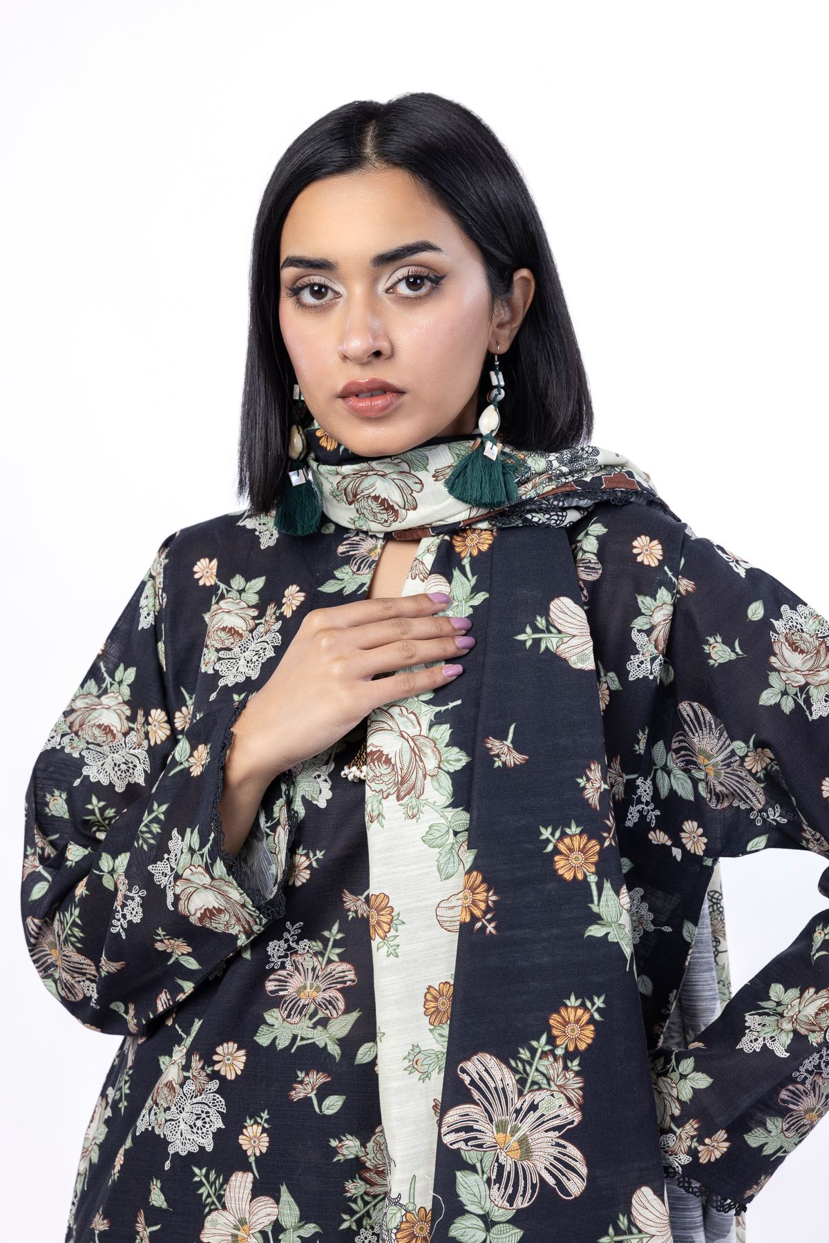 Printed Light Khaddar Fabrics 3 Piece - LK04A-VG