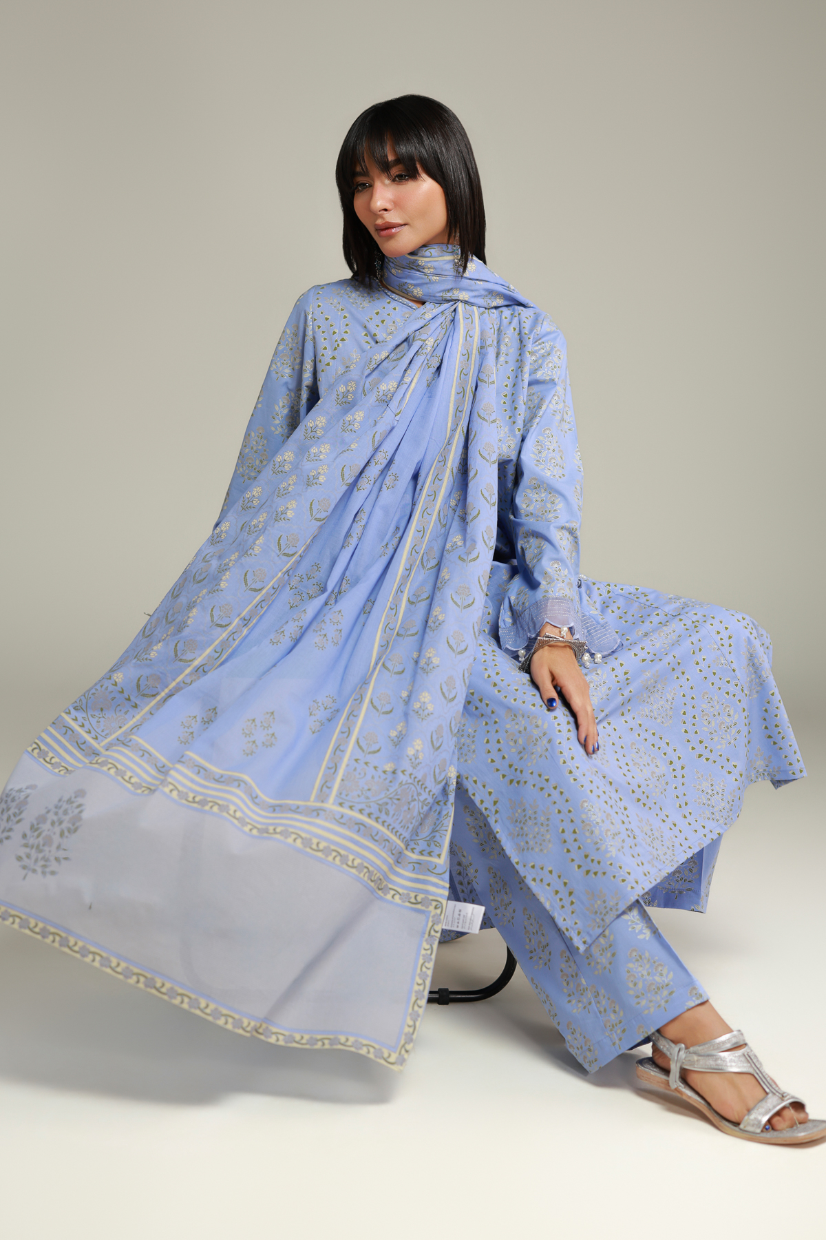 Printed Lawn Printed Lawn Dupatta - 26-02-1E13-06TA-VG