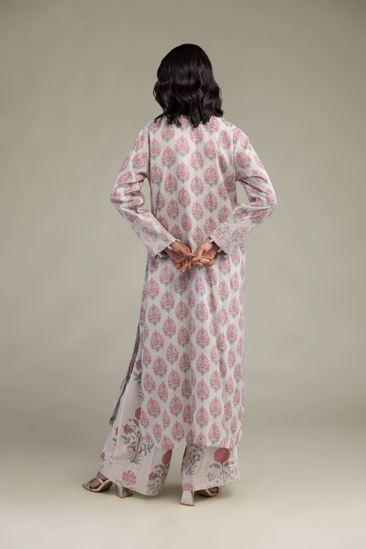 Embroidered Raw Silk Raw Silk Kurta - 1-26-301-B-I1-VG