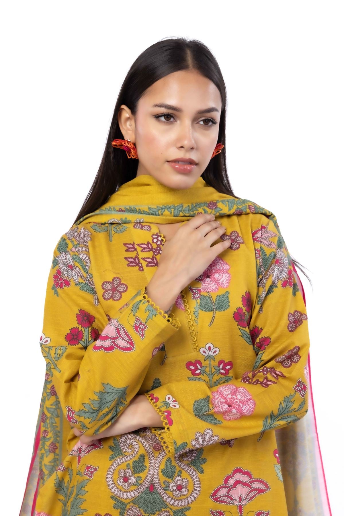 Printed Khaddar Fabrics 3 Piece - MT23A-VG