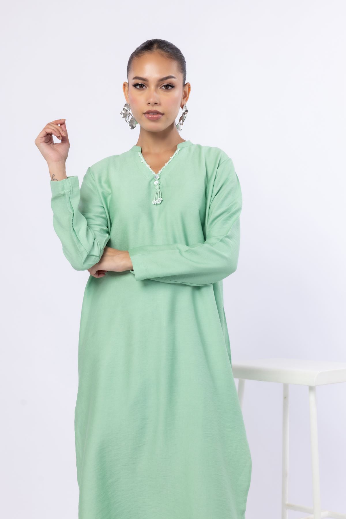 Dyed Cotton Vortex Wrinkle Kurta - 25-09-10E1-09TB-VG