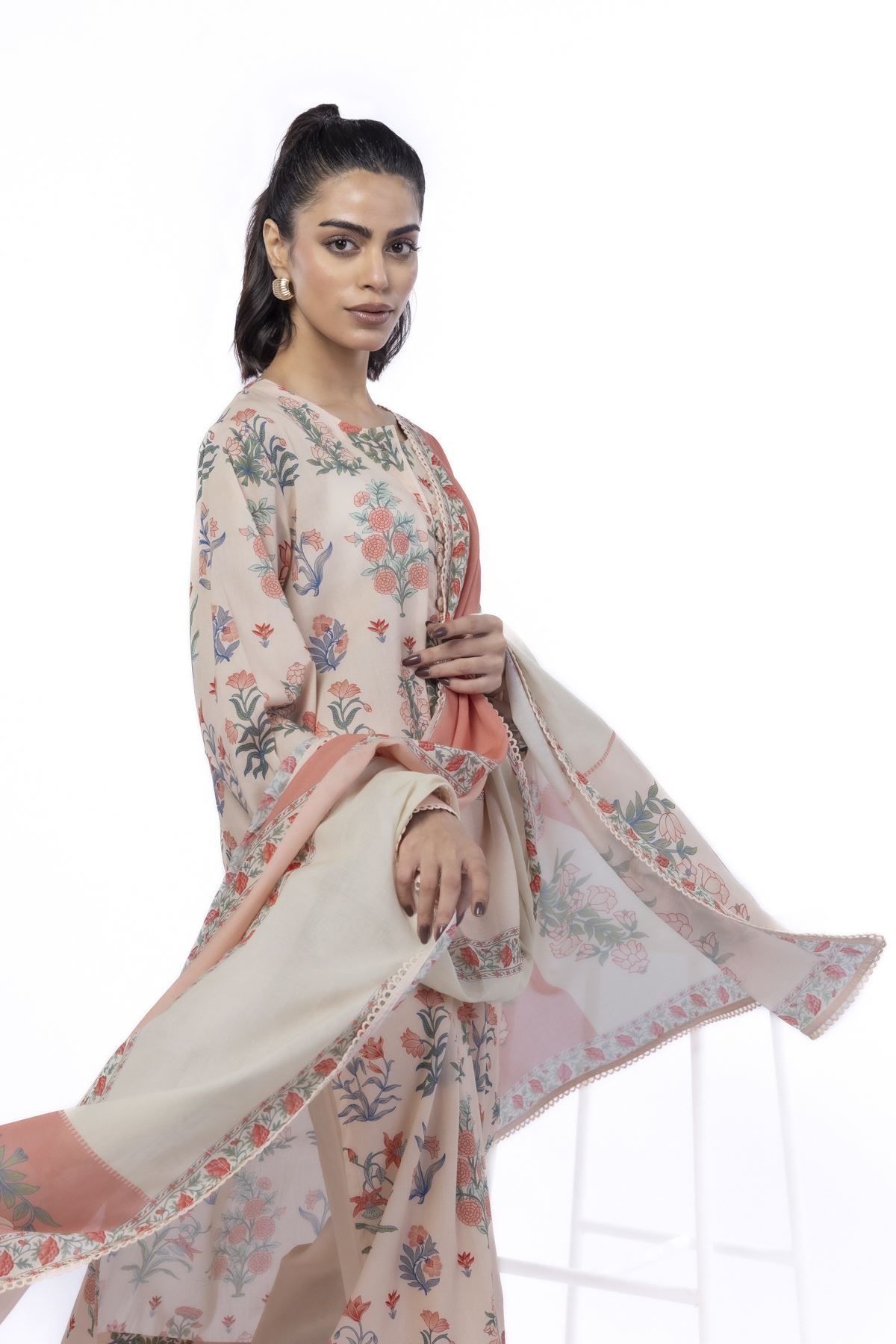 Printed Lawn Fabrics 3 Piece - KW32B-VG