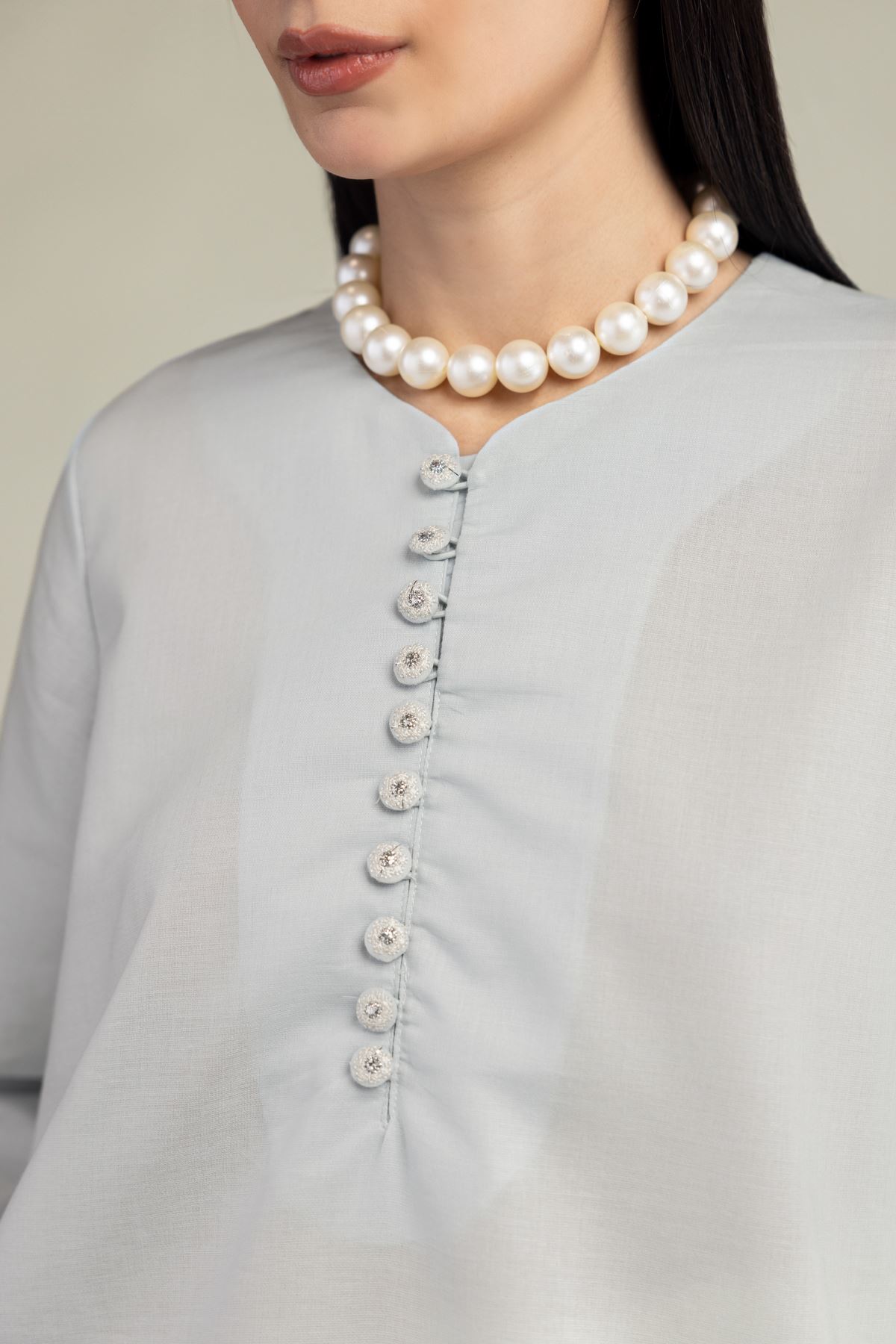 Embroidered Mesuri Short Mesuri Kurta - 25-09-11E14-03TA-VG