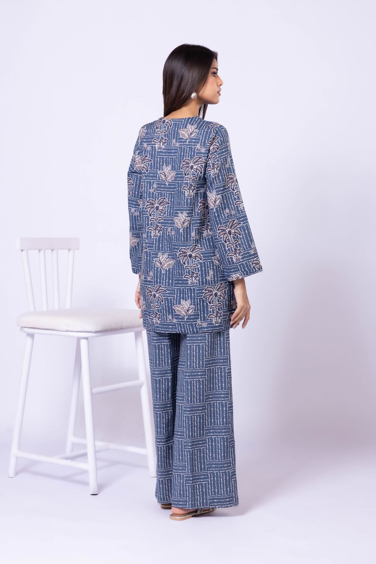 Printed Khaddar Kurta - 25-10-10S4-02TA-VG